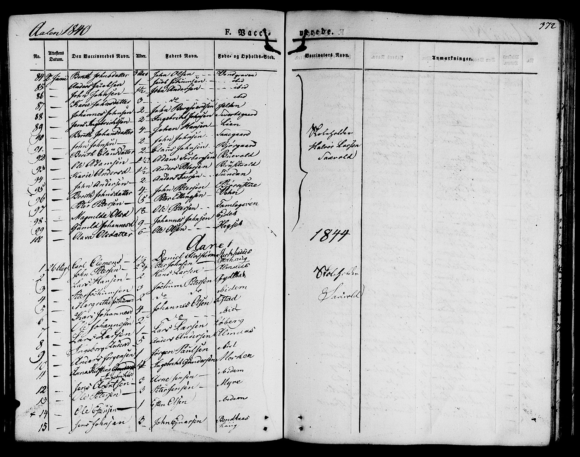 Ministerialprotokoller, klokkerbøker og fødselsregistre - Sør-Trøndelag, SAT/A-1456/685/L0962: Parish register (official) no. 685A05 /3, 1829-1845, p. 372