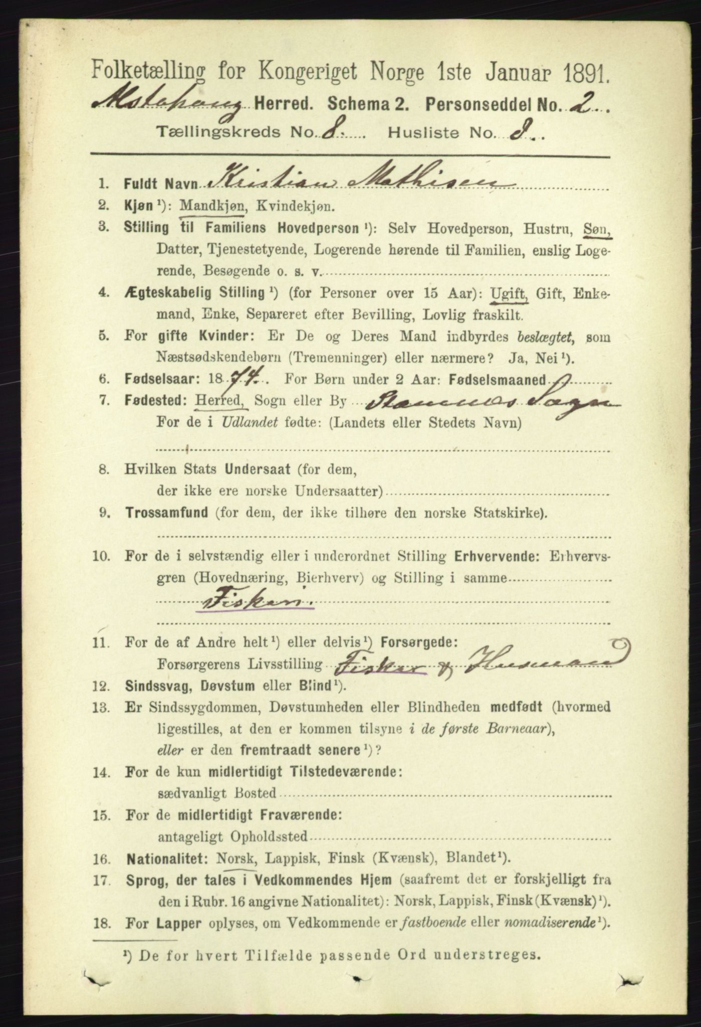 RA, 1891 census for 1820 Alstahaug, 1891, p. 2942