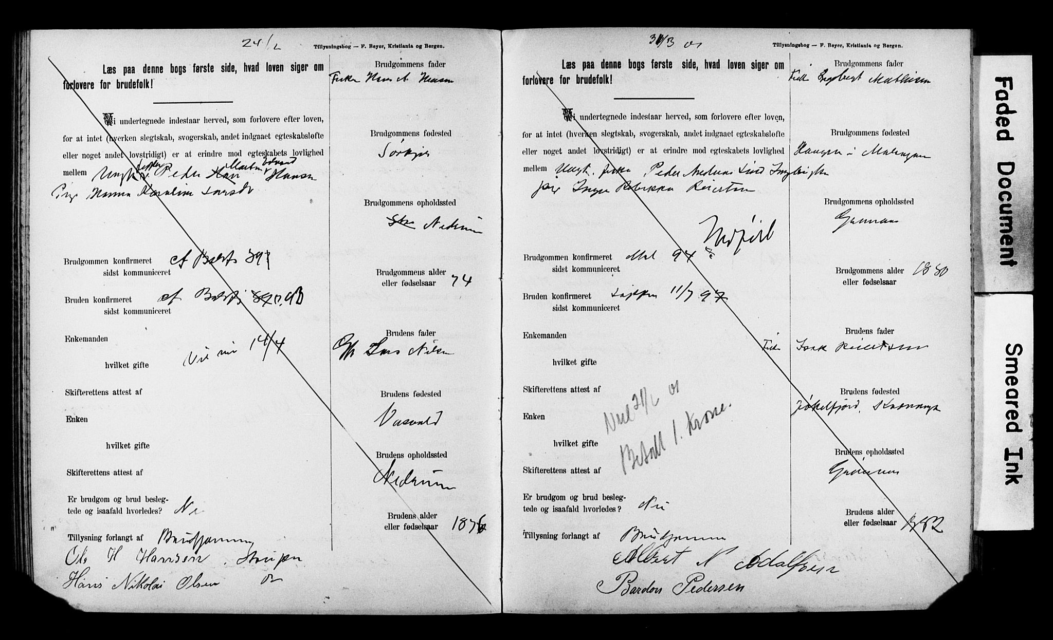 Balsfjord sokneprestembete, SATØ/S-1303/H/Hd/L0031: Banns register no. 31, 1897-1906