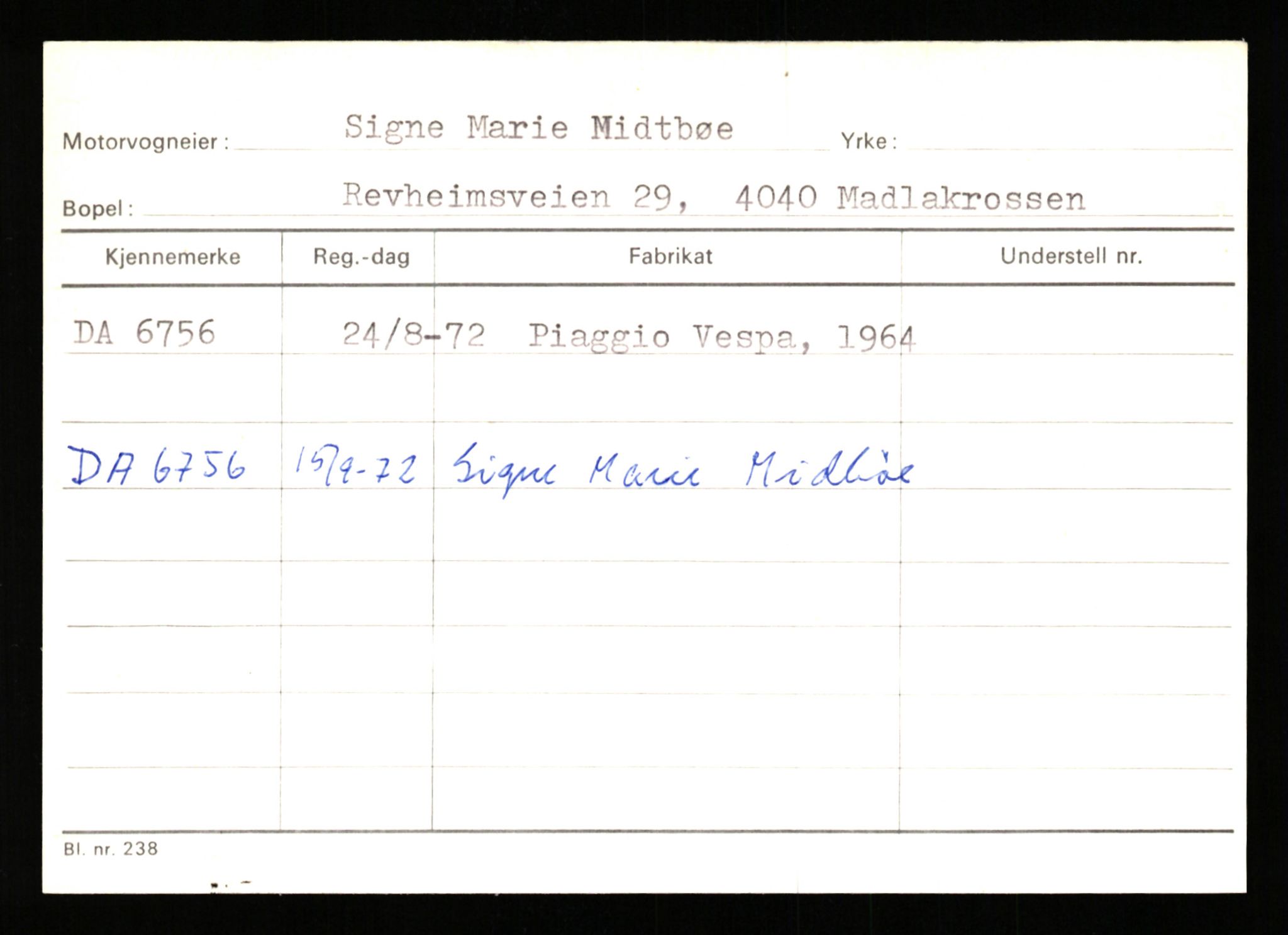 Stavanger trafikkstasjon, AV/SAST-A-101942/0/G/L0002: Registreringsnummer: 5791 - 10405, 1930-1971, p. 395