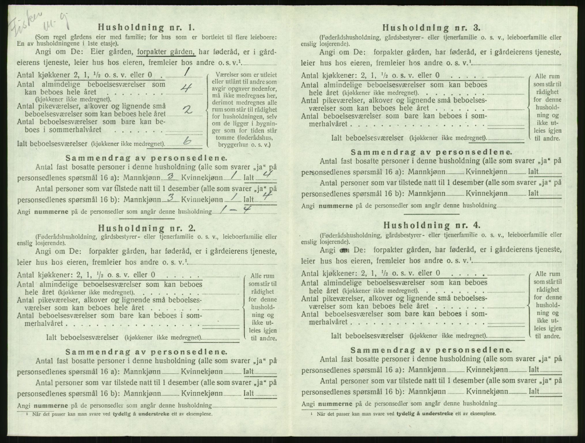 SAT, 1920 census for Borgund, 1920, p. 2089