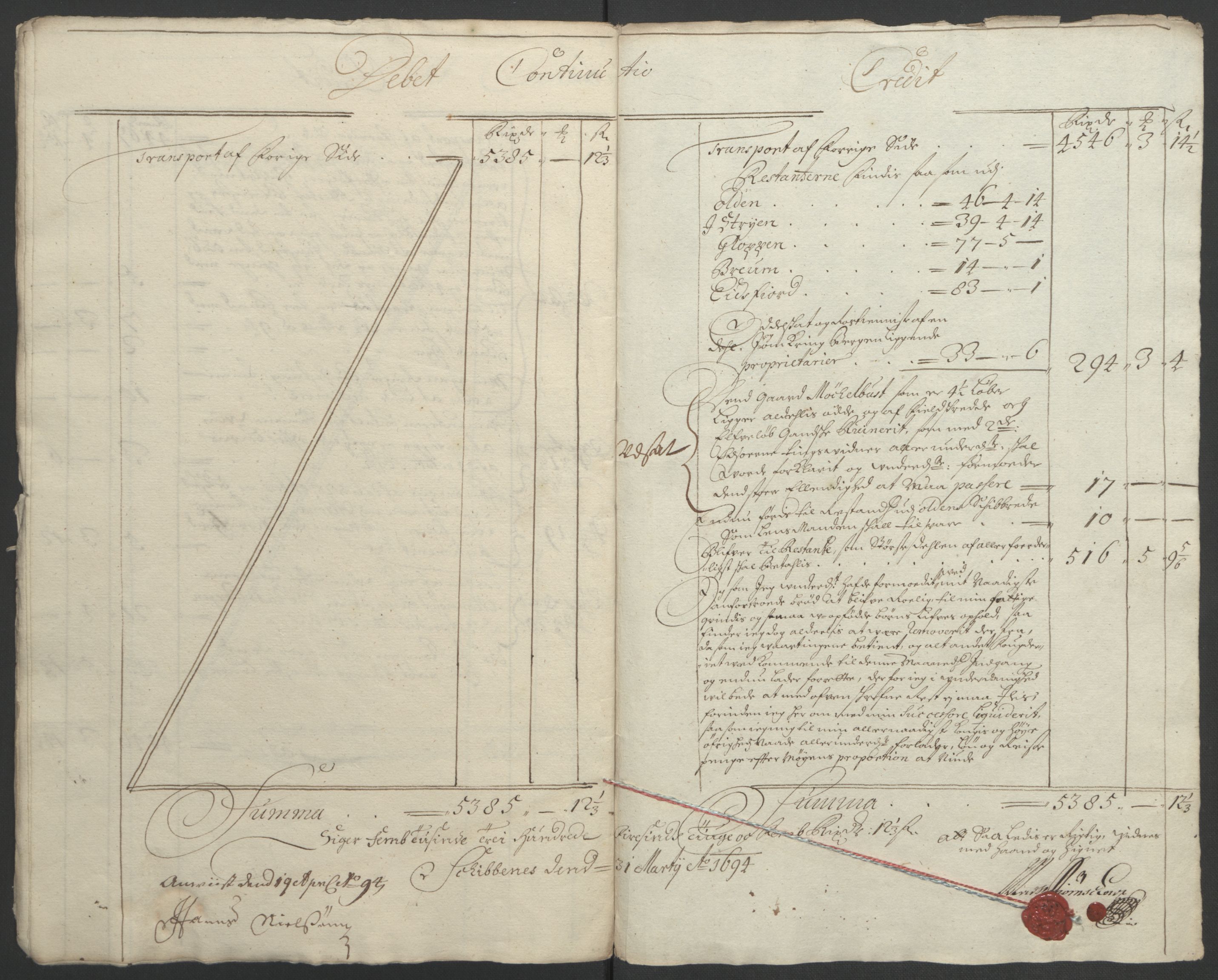 Rentekammeret inntil 1814, Reviderte regnskaper, Fogderegnskap, RA/EA-4092/R53/L3421: Fogderegnskap Sunn- og Nordfjord, 1693-1694, p. 126