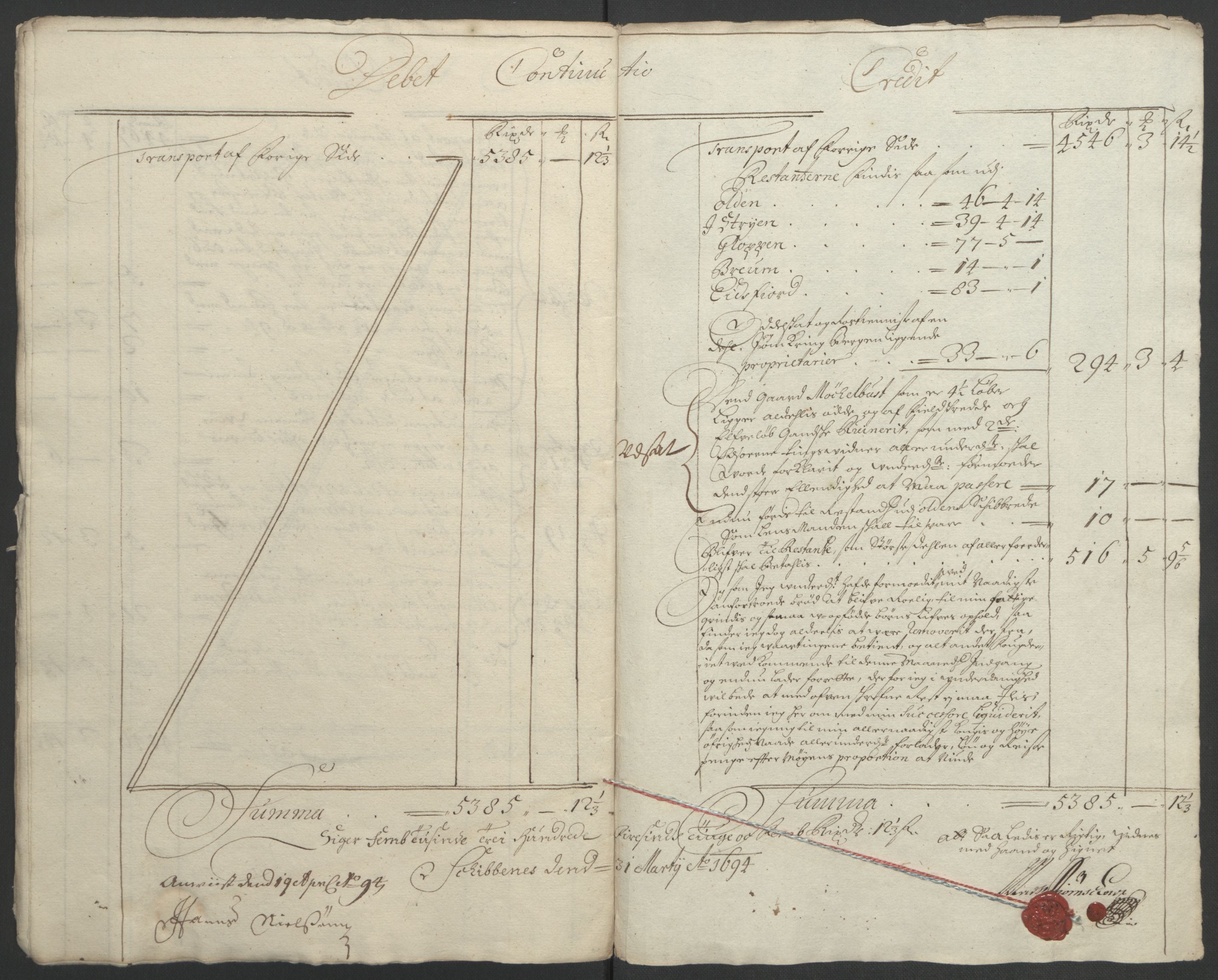 Rentekammeret inntil 1814, Reviderte regnskaper, Fogderegnskap, AV/RA-EA-4092/R53/L3421: Fogderegnskap Sunn- og Nordfjord, 1693-1694, p. 126