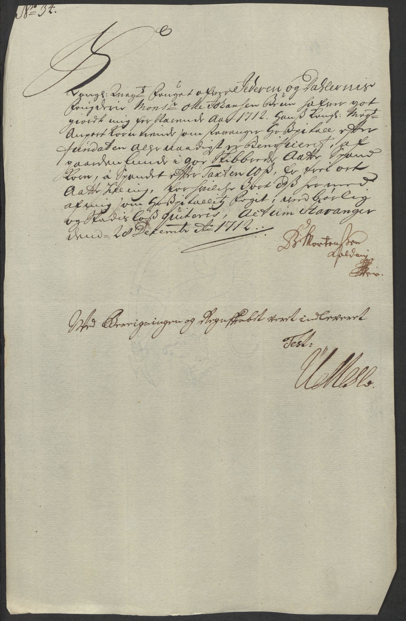 Rentekammeret inntil 1814, Reviderte regnskaper, Fogderegnskap, AV/RA-EA-4092/R46/L2737: Fogderegnskap Jæren og Dalane, 1712, p. 277