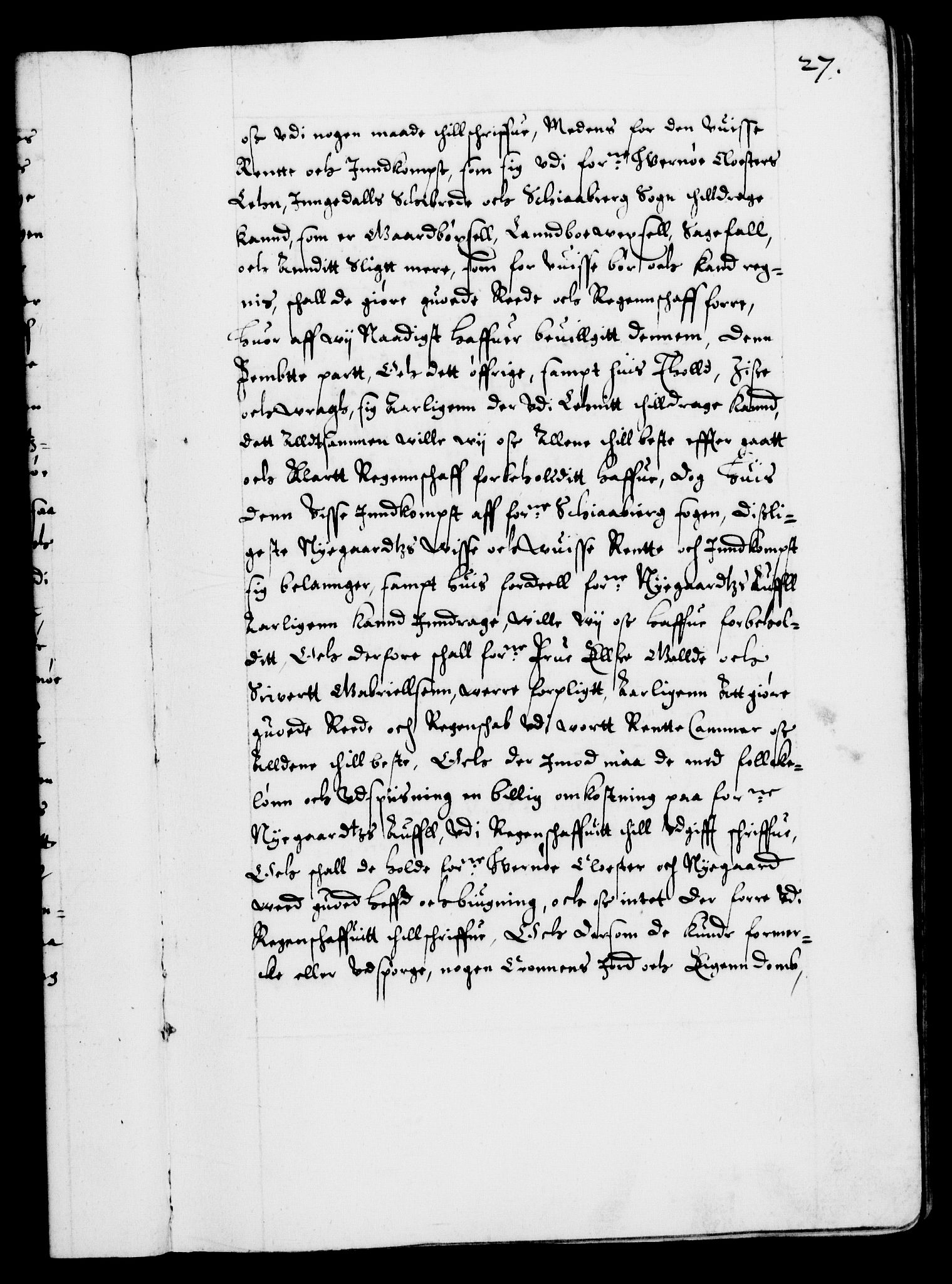 Danske Kanselli 1572-1799, AV/RA-EA-3023/F/Fc/Fca/Fcaa/L0004: Norske registre (mikrofilm), 1617-1630, p. 27a