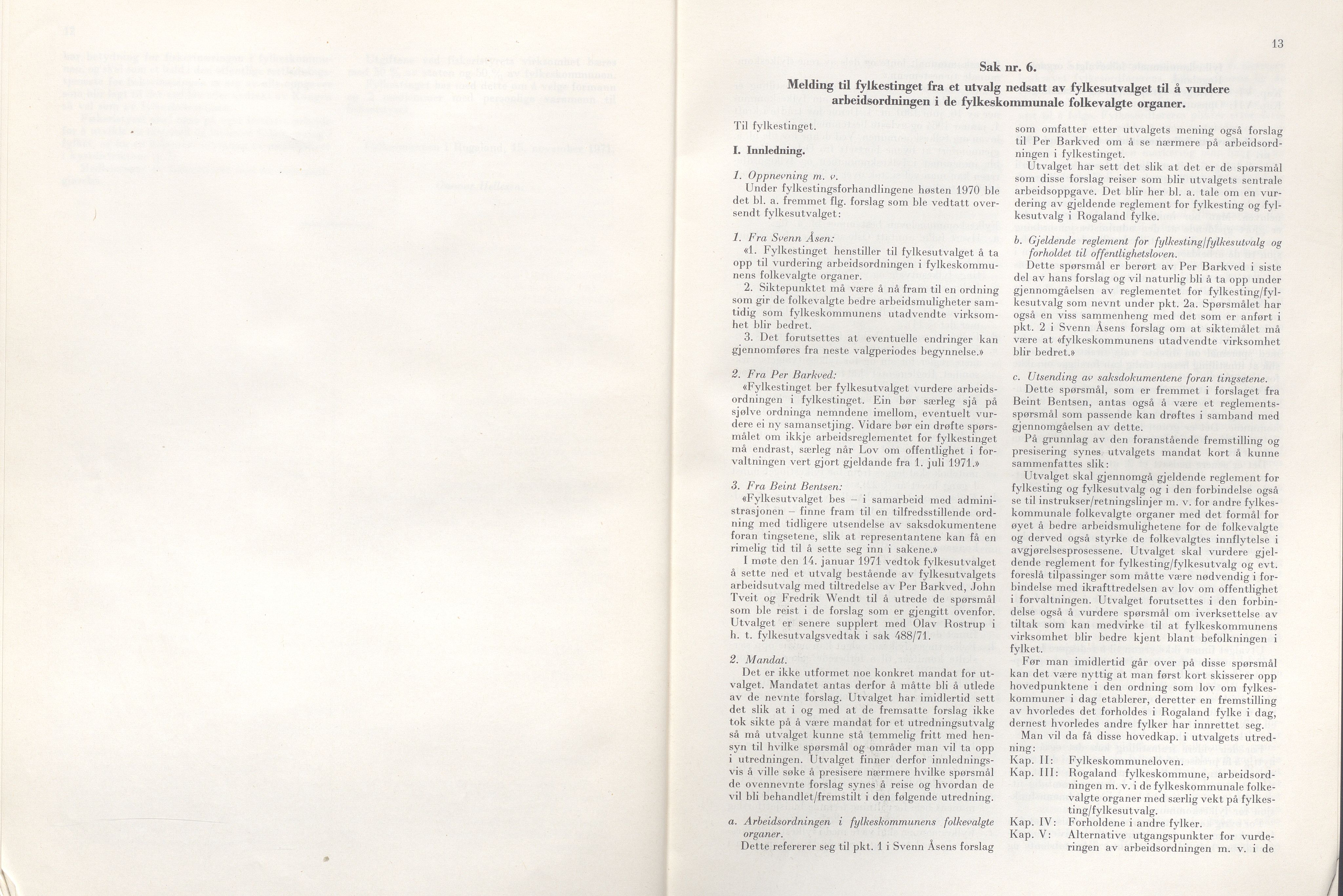 Rogaland fylkeskommune - Fylkesrådmannen , IKAR/A-900/A/Aa/Aaa/L0092: Møtebok , 1972, p. 13