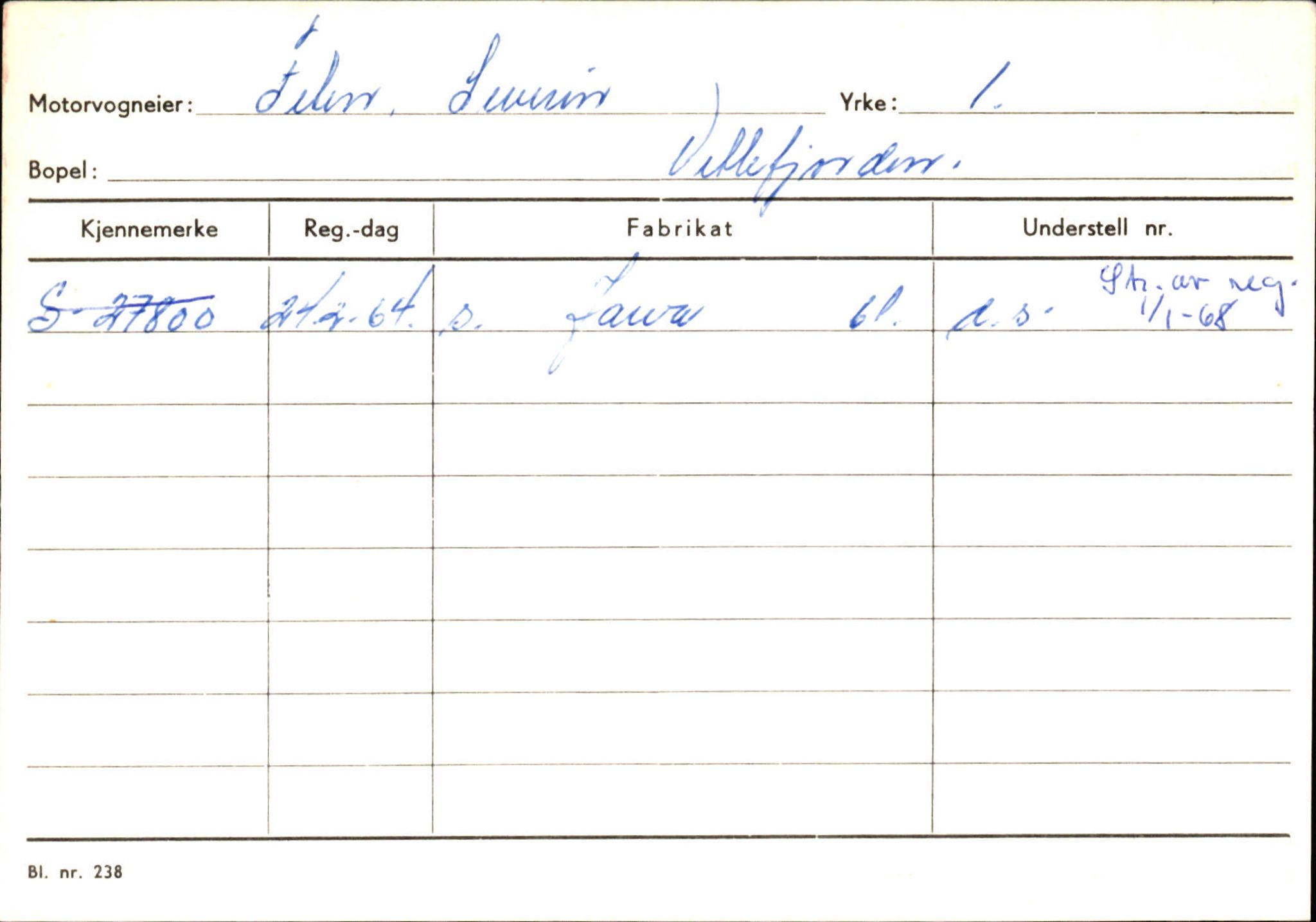 Statens vegvesen, Sogn og Fjordane vegkontor, AV/SAB-A-5301/4/F/L0132: Eigarregister Askvoll A-Å. Balestrand A-Å, 1945-1975, p. 1720