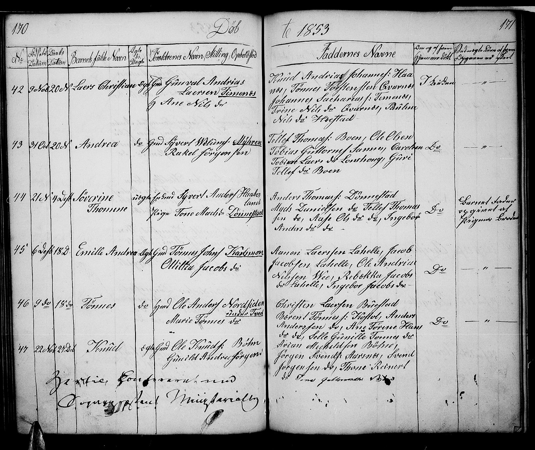 Tveit sokneprestkontor, AV/SAK-1111-0043/F/Fb/L0002: Parish register (copy) no. B 2, 1835-1854, p. 170-171