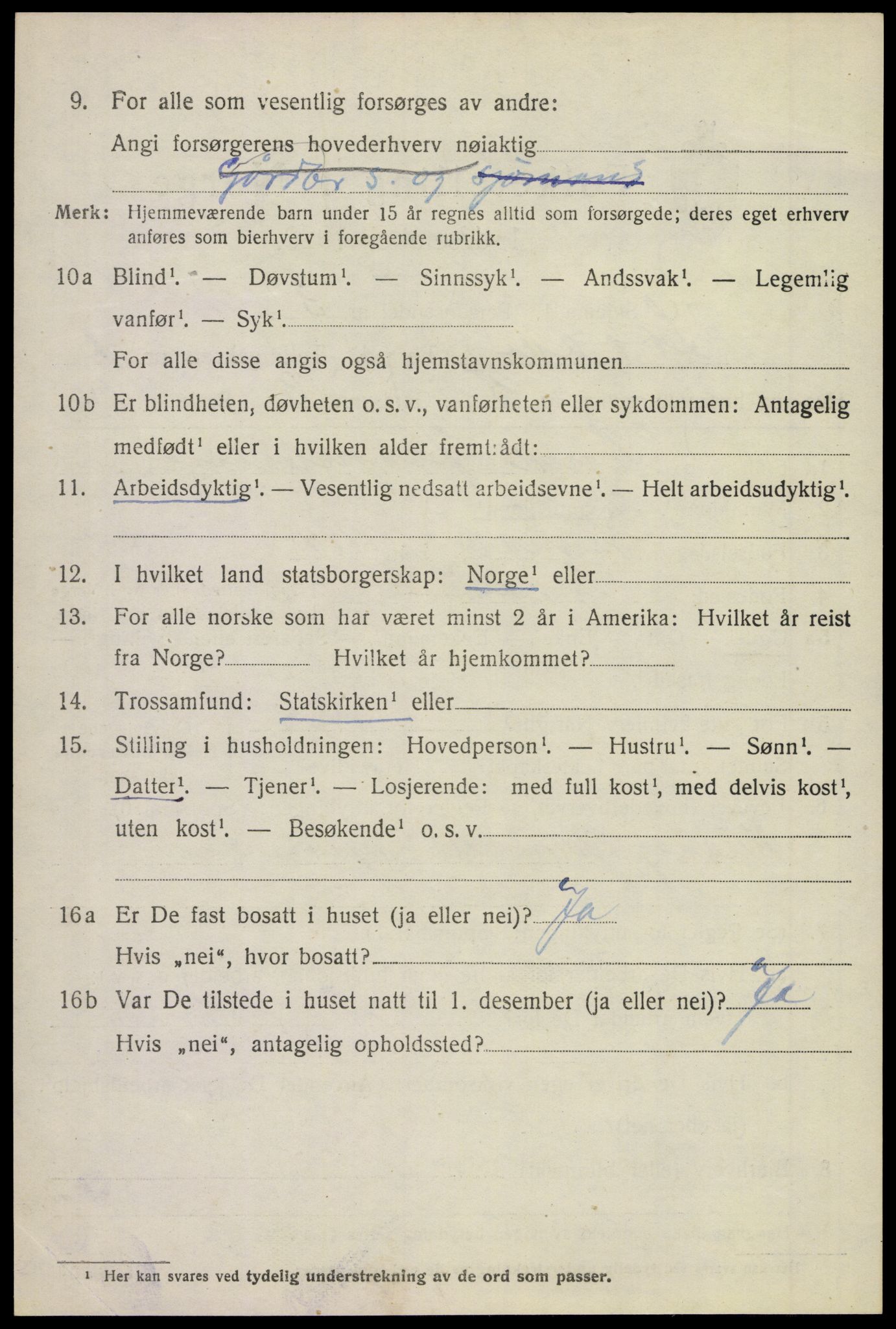 SAKO, 1920 census for Stokke, 1920, p. 2079