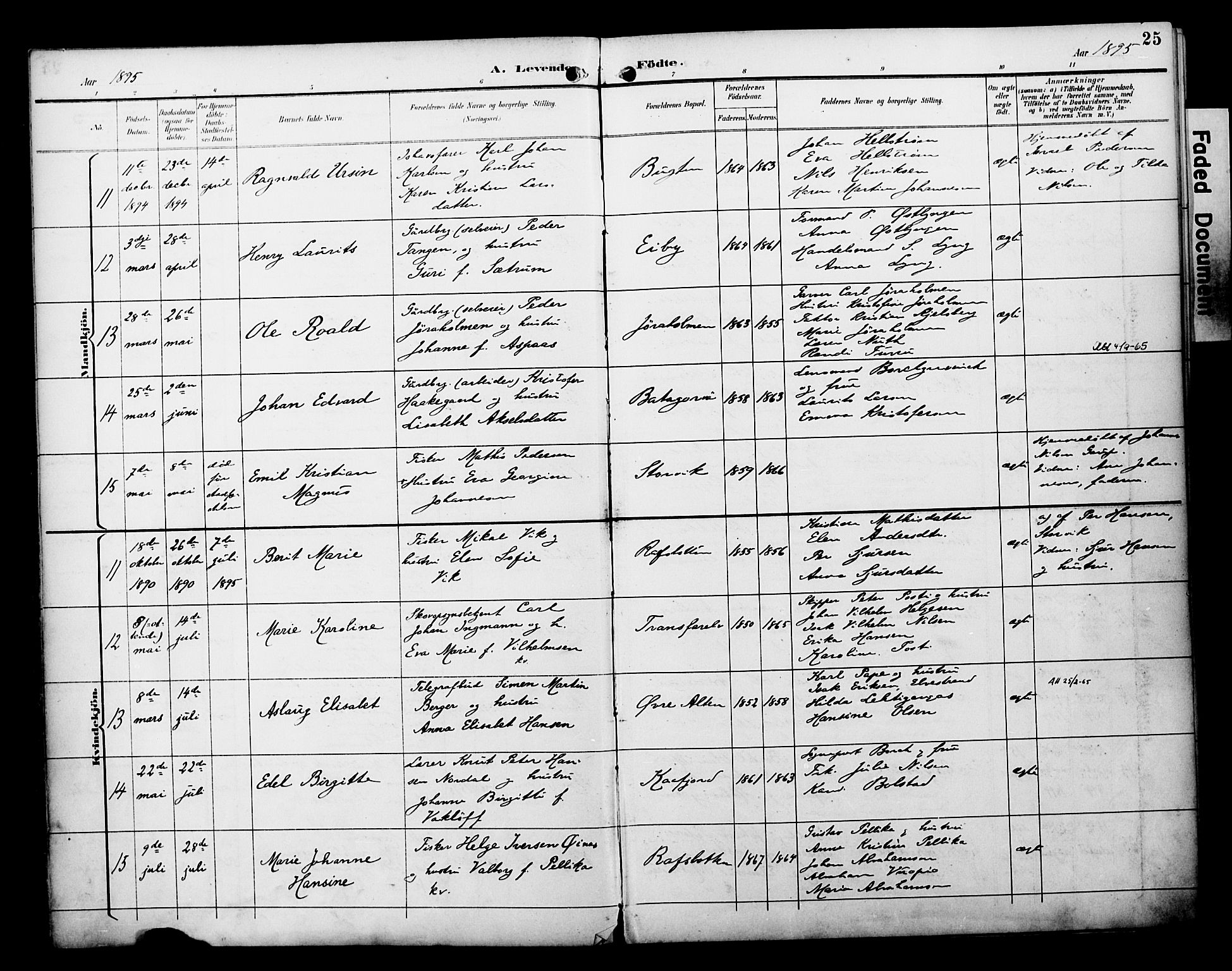 Alta sokneprestkontor, SATØ/S-1338/H/Ha/L0003.kirke: Parish register (official) no. 3, 1892-1904, p. 25