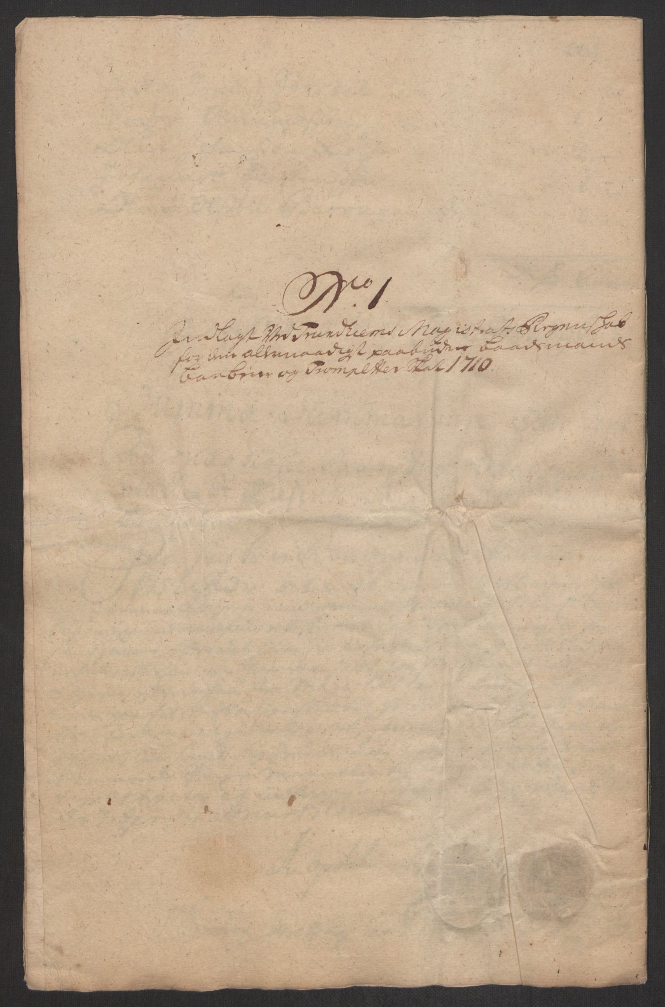 Rentekammeret inntil 1814, Reviderte regnskaper, Byregnskaper, AV/RA-EA-4066/R/Rs/L0507: [S3] Kontribusjonsregnskap, 1699-1711, p. 404