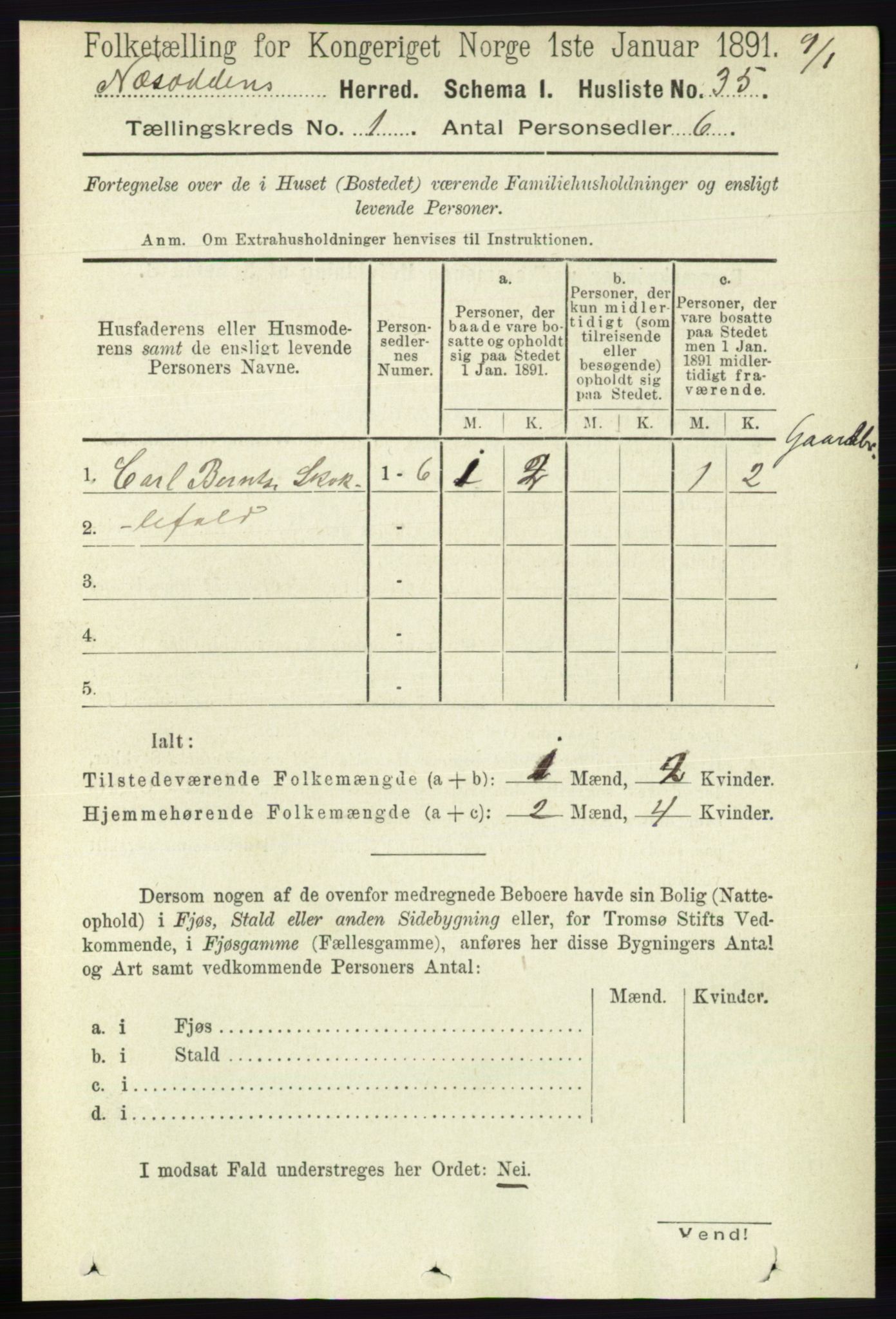 RA, 1891 census for 0216 Nesodden, 1891, p. 51