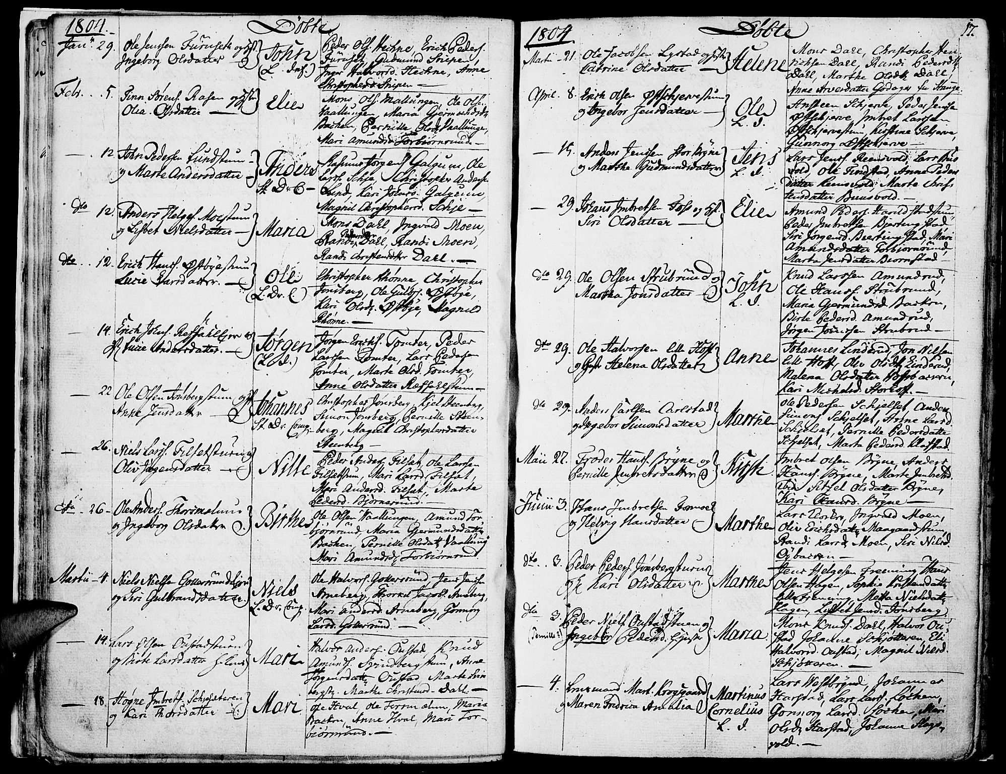 Romedal prestekontor, AV/SAH-PREST-004/K/L0001: Parish register (official) no. 1, 1799-1814, p. 17