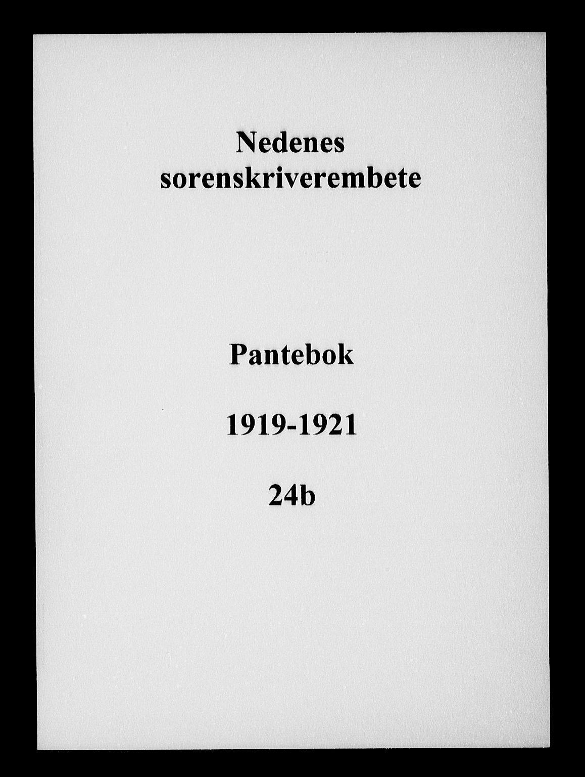 Nedenes sorenskriveri, AV/SAK-1221-0006/G/Gb/Gba/L0028: Mortgage book no. 24b, 1920-1921