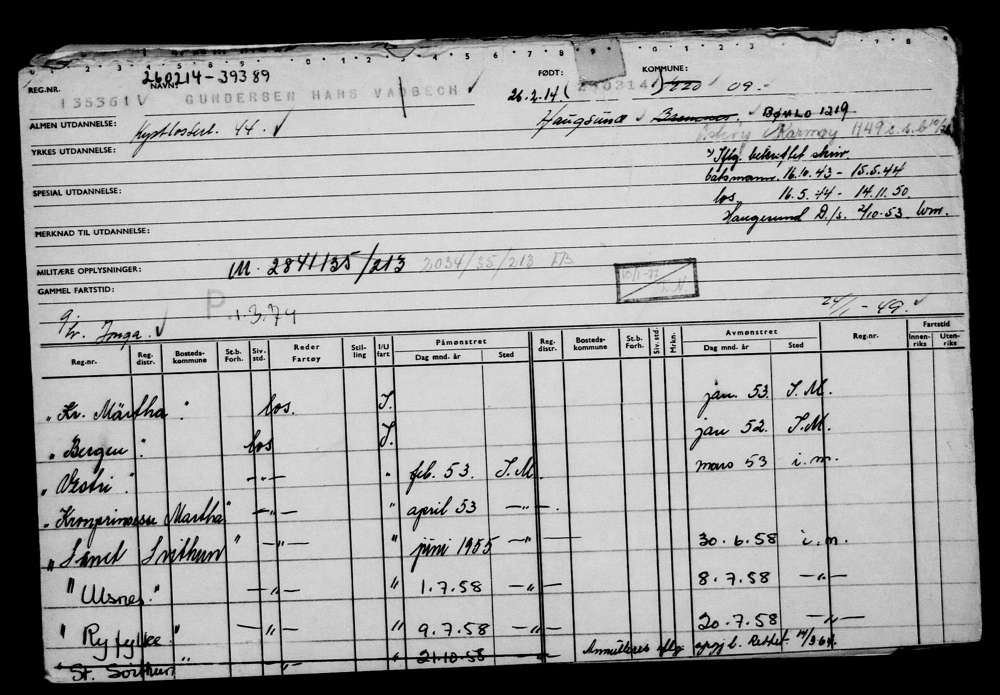 Direktoratet for sjømenn, AV/RA-S-3545/G/Gb/L0118: Hovedkort, 1914, p. 820