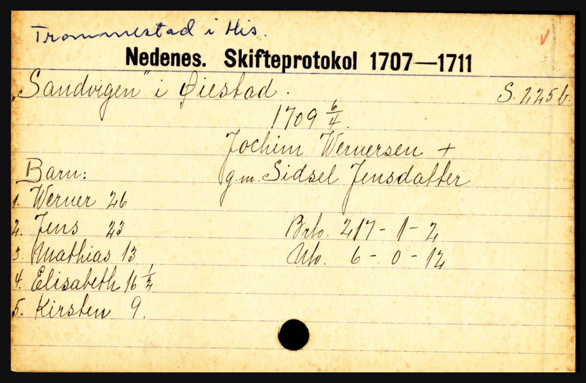 Nedenes sorenskriveri før 1824, AV/SAK-1221-0007/H, p. 25581