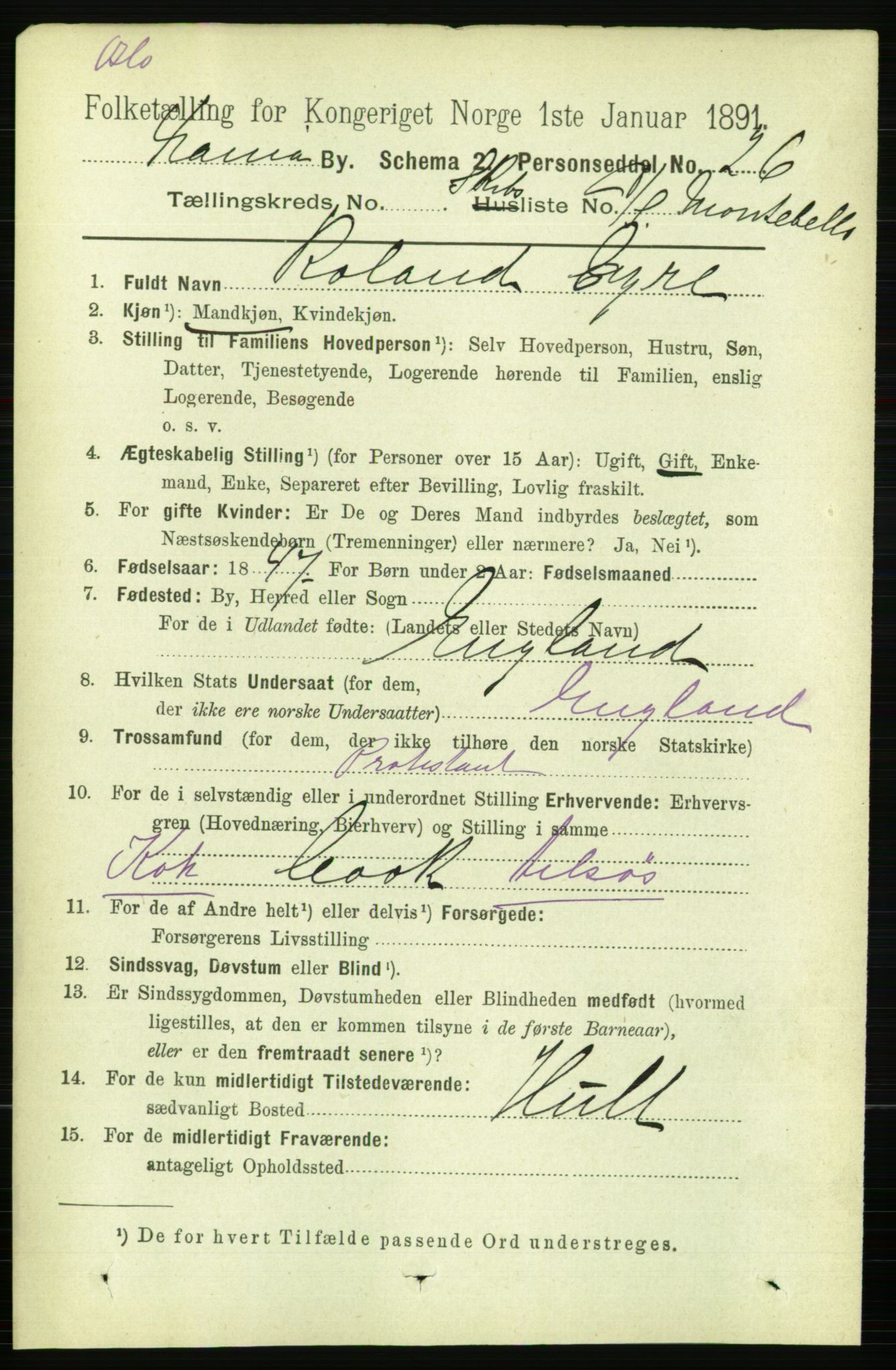 RA, 1891 census for 0301 Kristiania, 1891, p. 122789