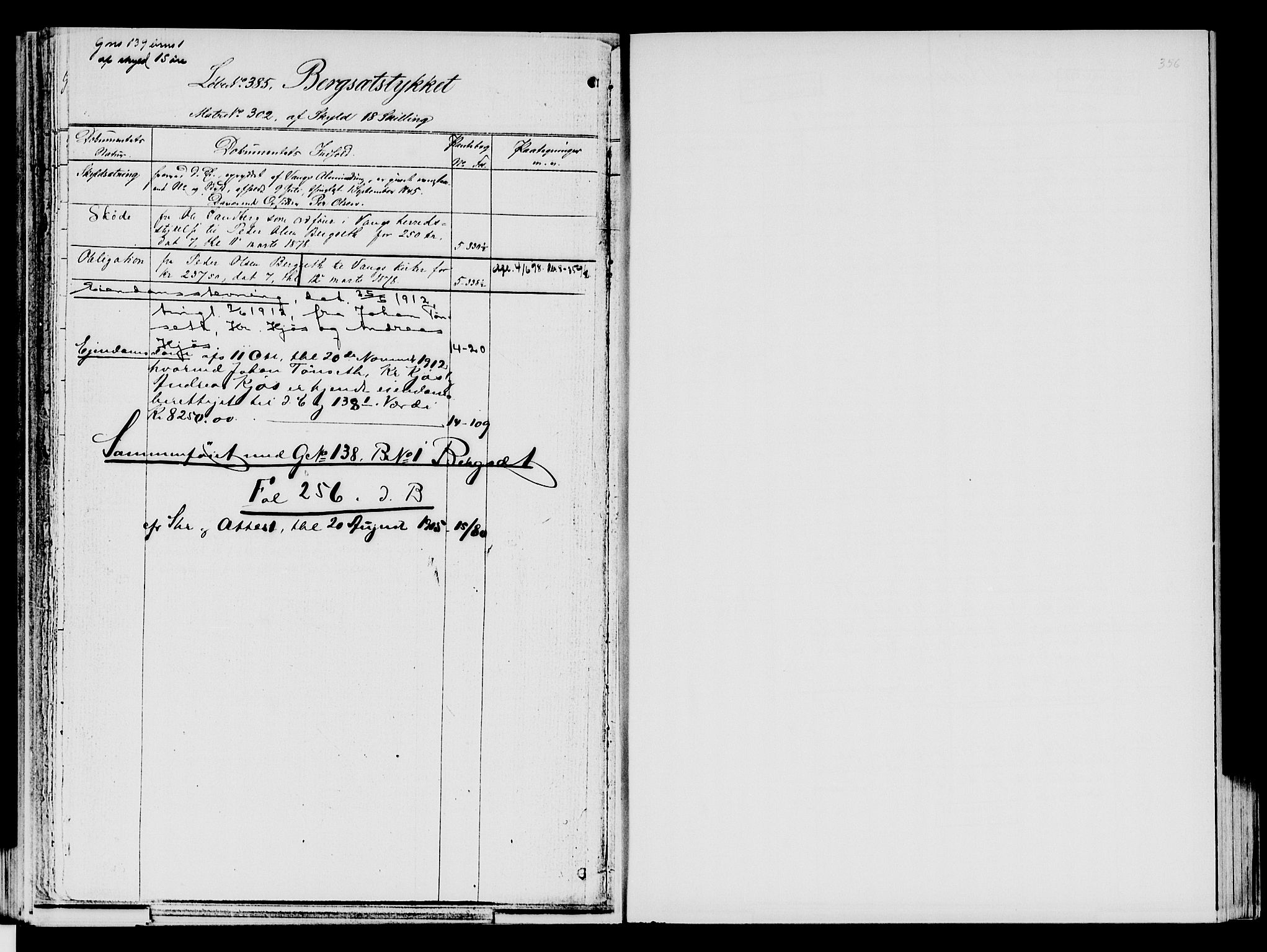 Nord-Hedmark sorenskriveri, SAH/TING-012/H/Ha/Had/Hade/L0001B: Mortgage register no. 4.1b, 1871-1940, p. 356