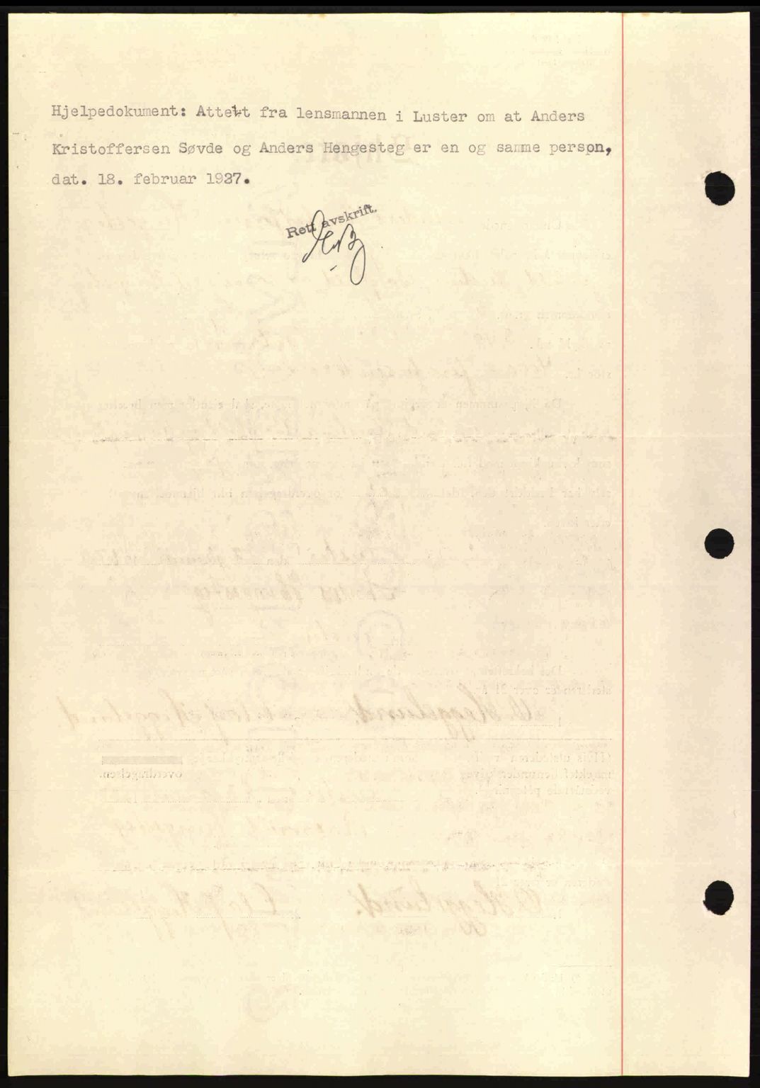 Indre Sogn tingrett, SAB/A-3301/1/G/Gb/Gba/L0030: Mortgage book no. 30, 1935-1937, Deed date: 19.02.1937