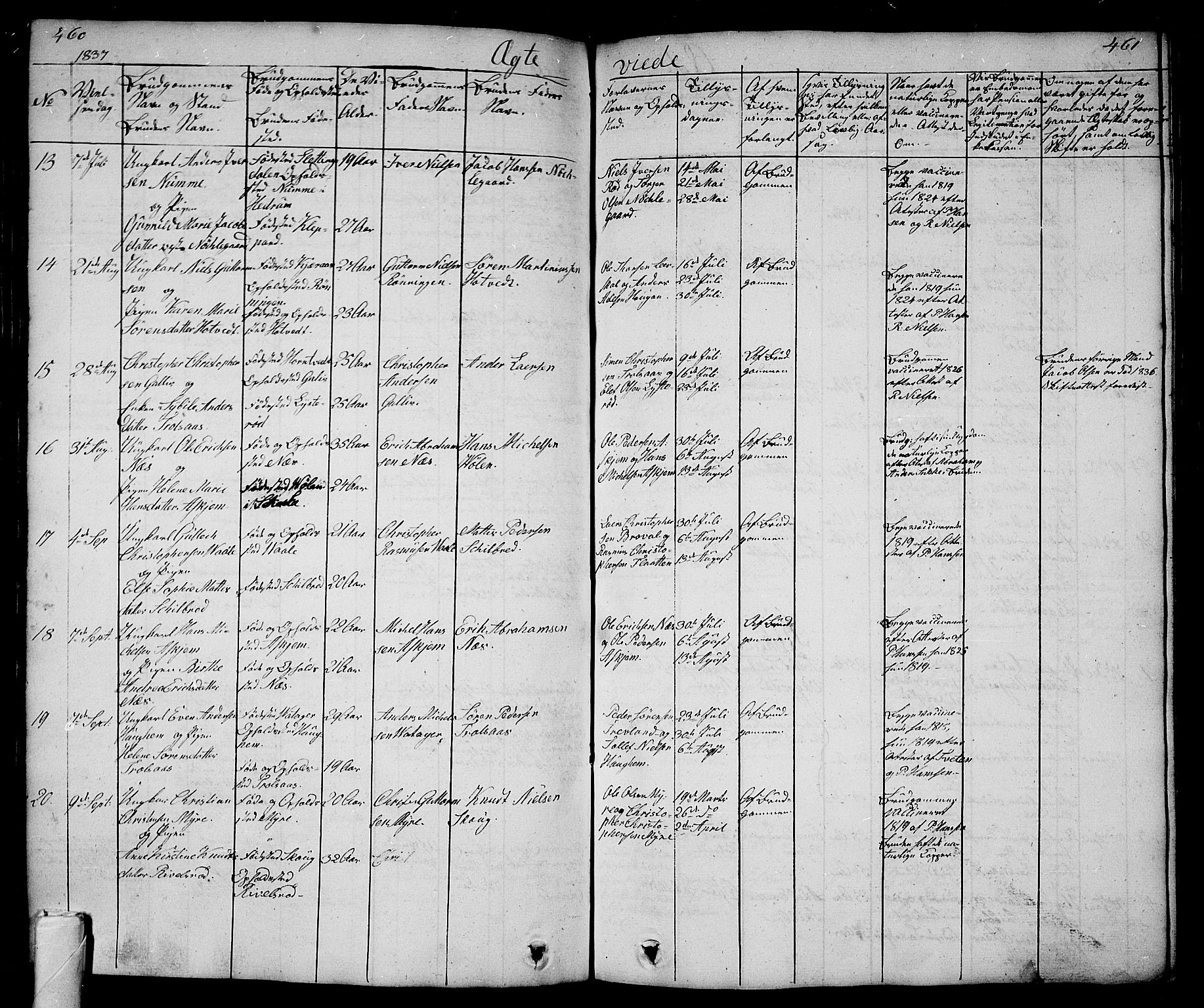 Andebu kirkebøker, AV/SAKO-A-336/G/Ga/L0003: Parish register (copy) no. I 3, 1832-1867, p. 460-461