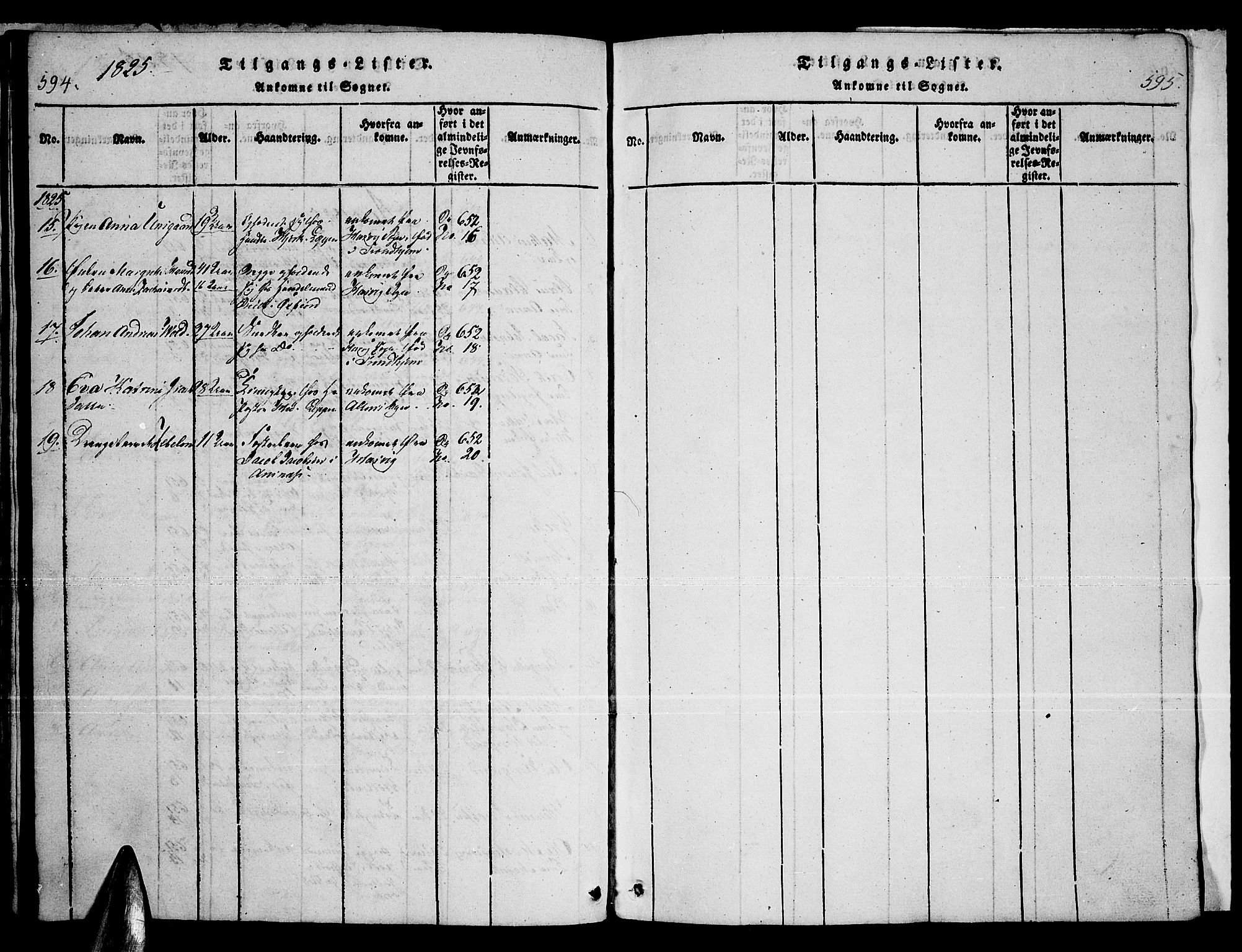 Loppa sokneprestkontor, SATØ/S-1339/H/Ha/L0003kirke: Parish register (official) no. 3, 1820-1848, p. 594-595