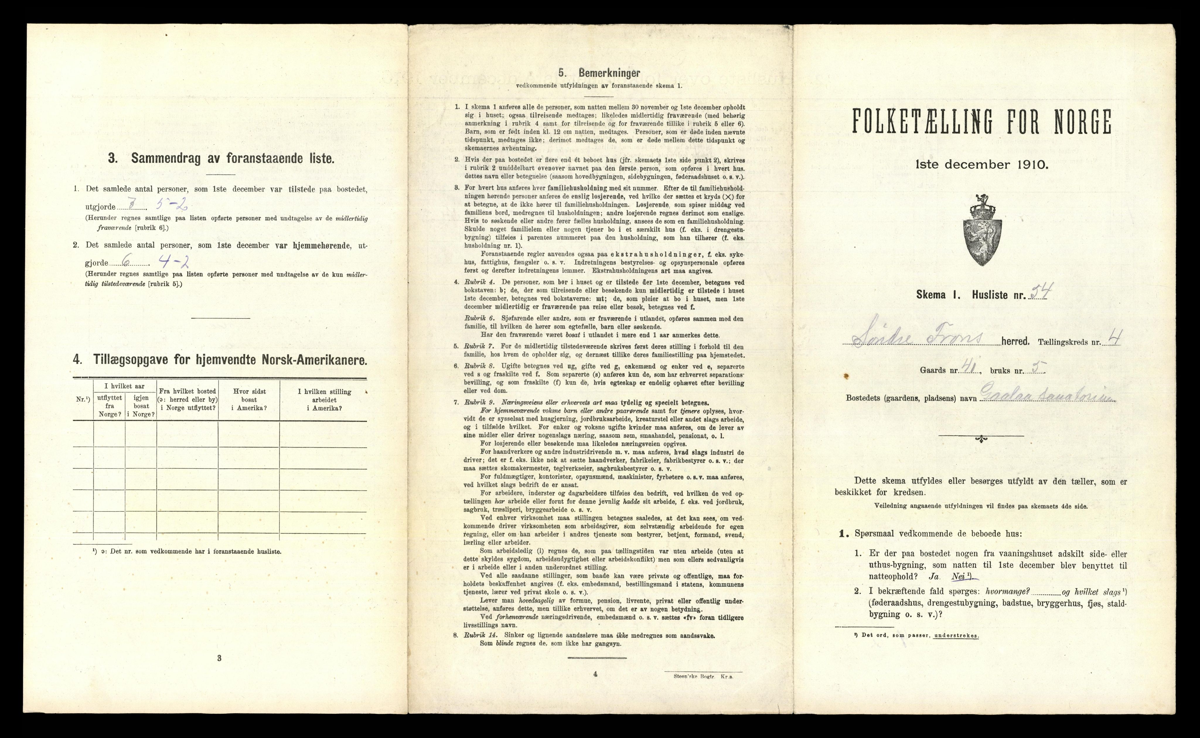 RA, 1910 census for Sør-Fron, 1910, p. 526