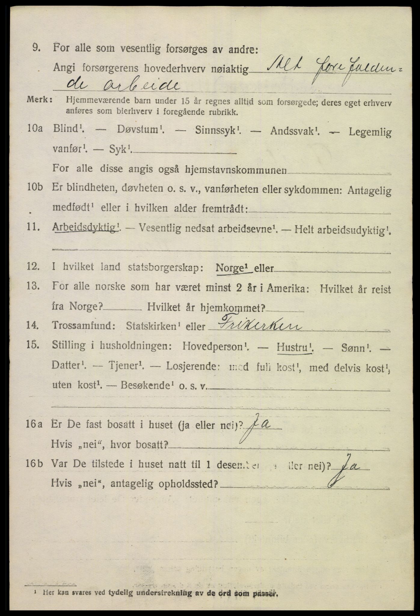 SAK, 1920 census for Øvrebø, 1920, p. 961