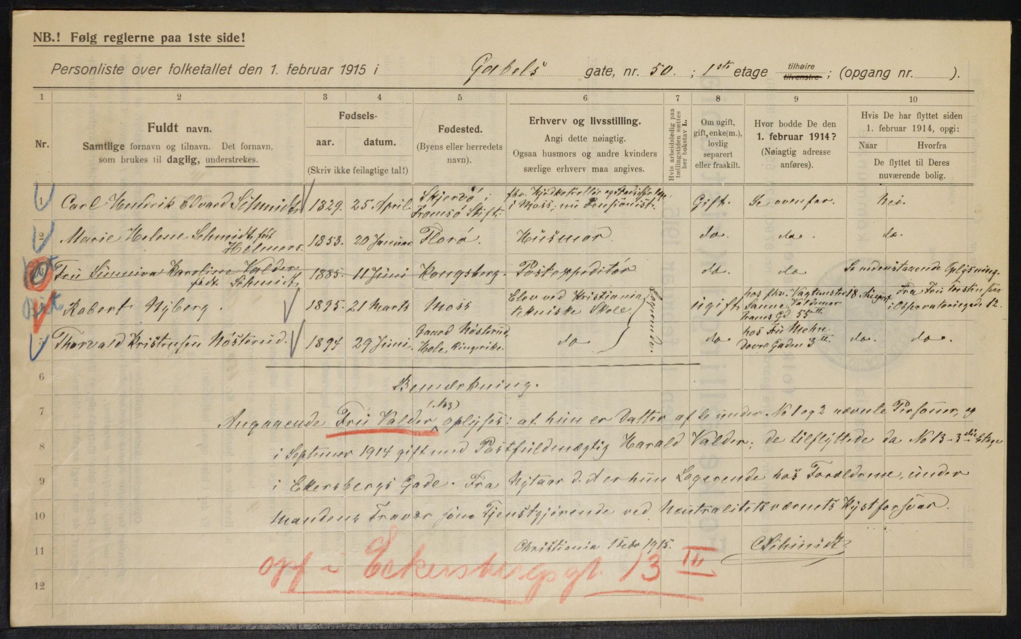 OBA, Municipal Census 1915 for Kristiania, 1915, p. 28402