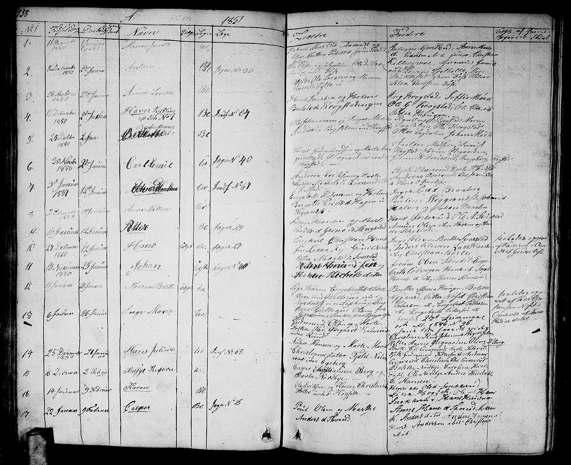 Aurskog prestekontor Kirkebøker, AV/SAO-A-10304a/G/Ga/L0002: Parish register (copy) no. I 2, 1829-1857, p. 158a