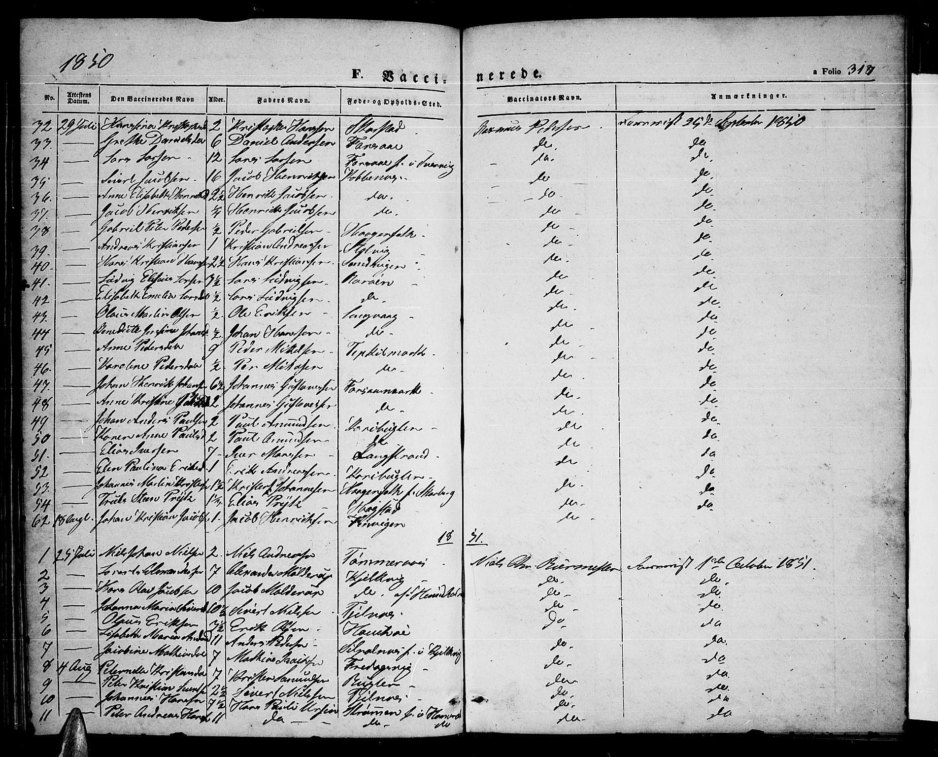 Ministerialprotokoller, klokkerbøker og fødselsregistre - Nordland, AV/SAT-A-1459/872/L1045: Parish register (copy) no. 872C01, 1840-1851, p. 317