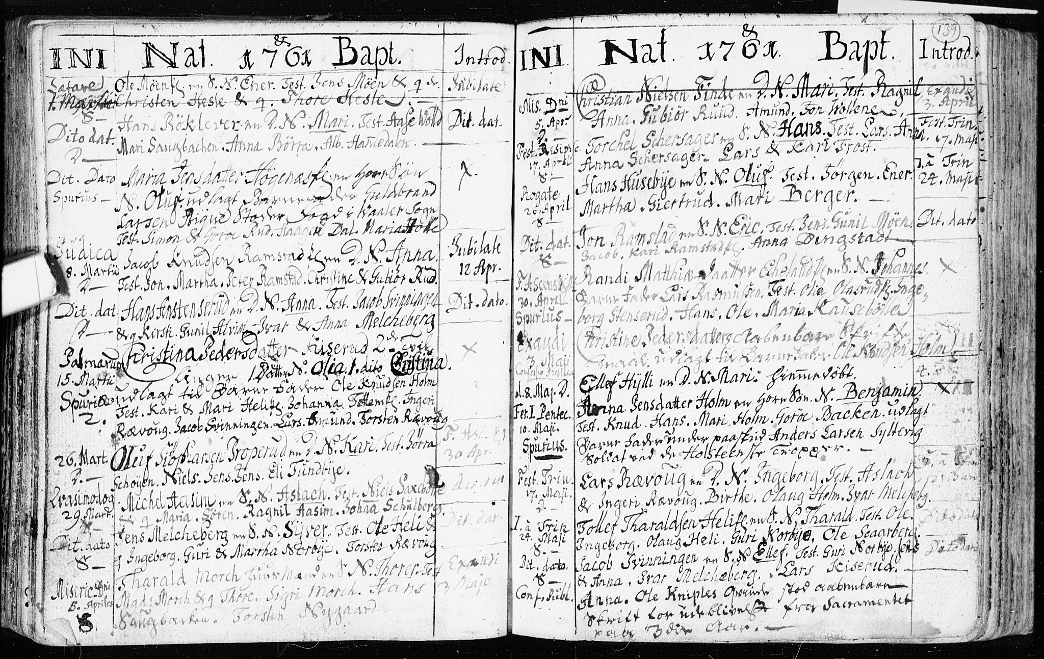 Spydeberg prestekontor Kirkebøker, AV/SAO-A-10924/F/Fa/L0002: Parish register (official) no. I 2, 1739-1780, p. 139