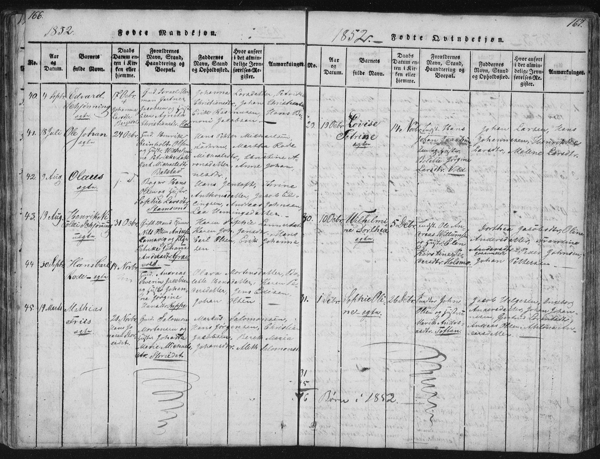 Ministerialprotokoller, klokkerbøker og fødselsregistre - Nordland, AV/SAT-A-1459/881/L1164: Parish register (copy) no. 881C01, 1818-1853, p. 166-167