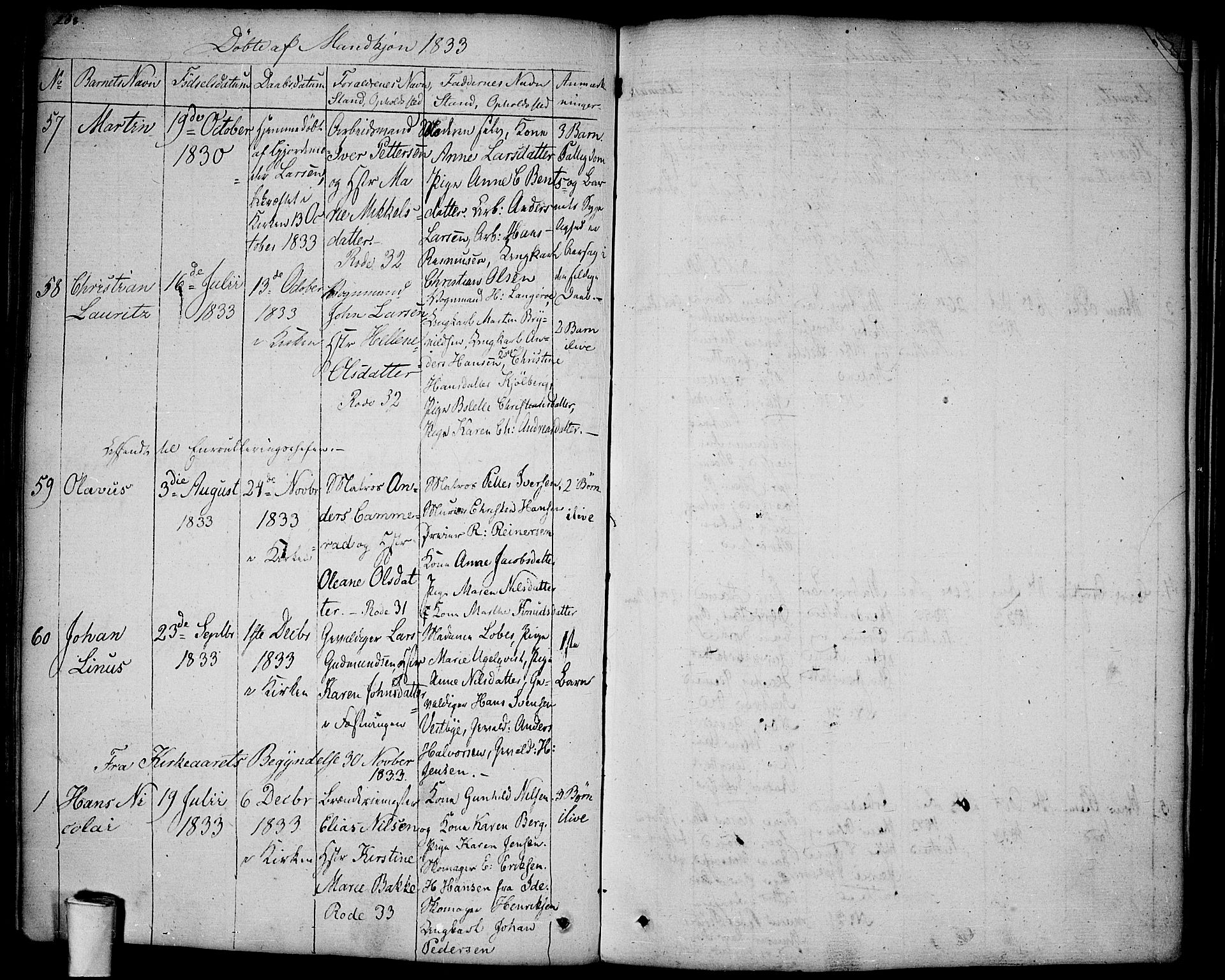 Halden prestekontor Kirkebøker, AV/SAO-A-10909/F/Fa/L0004: Parish register (official) no. I 4, 1823-1834, p. 208