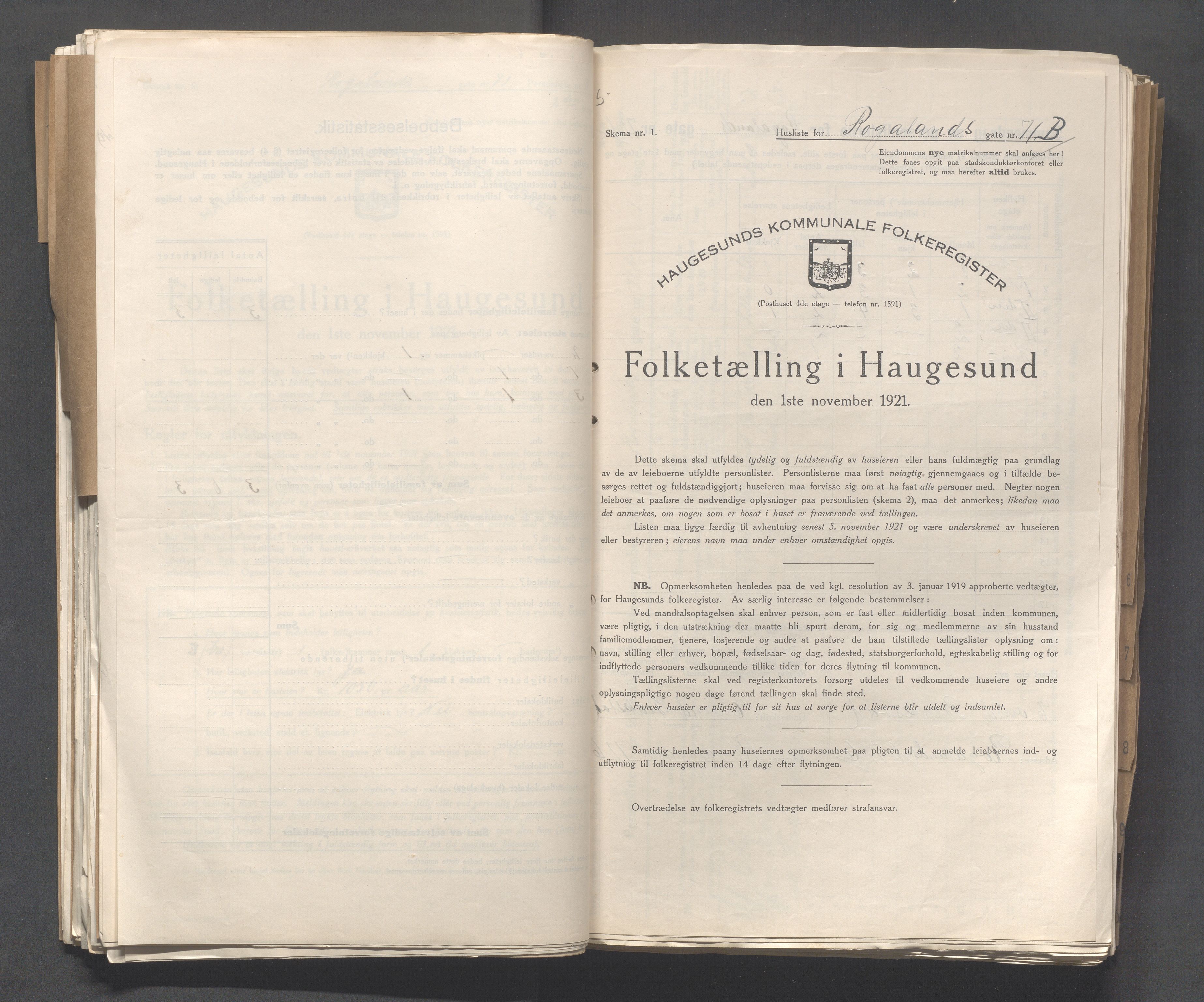 IKAR, Local census 1.11.1921 for Haugesund, 1921, p. 3281