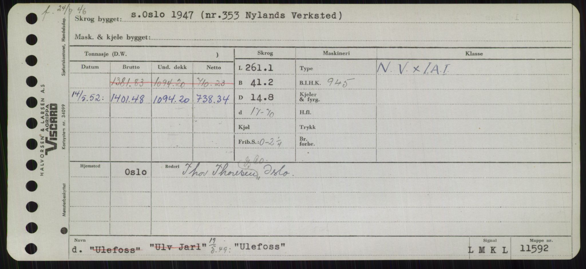 Sjøfartsdirektoratet med forløpere, Skipsmålingen, RA/S-1627/H/Hb/L0005: Fartøy, T-Å, p. 249