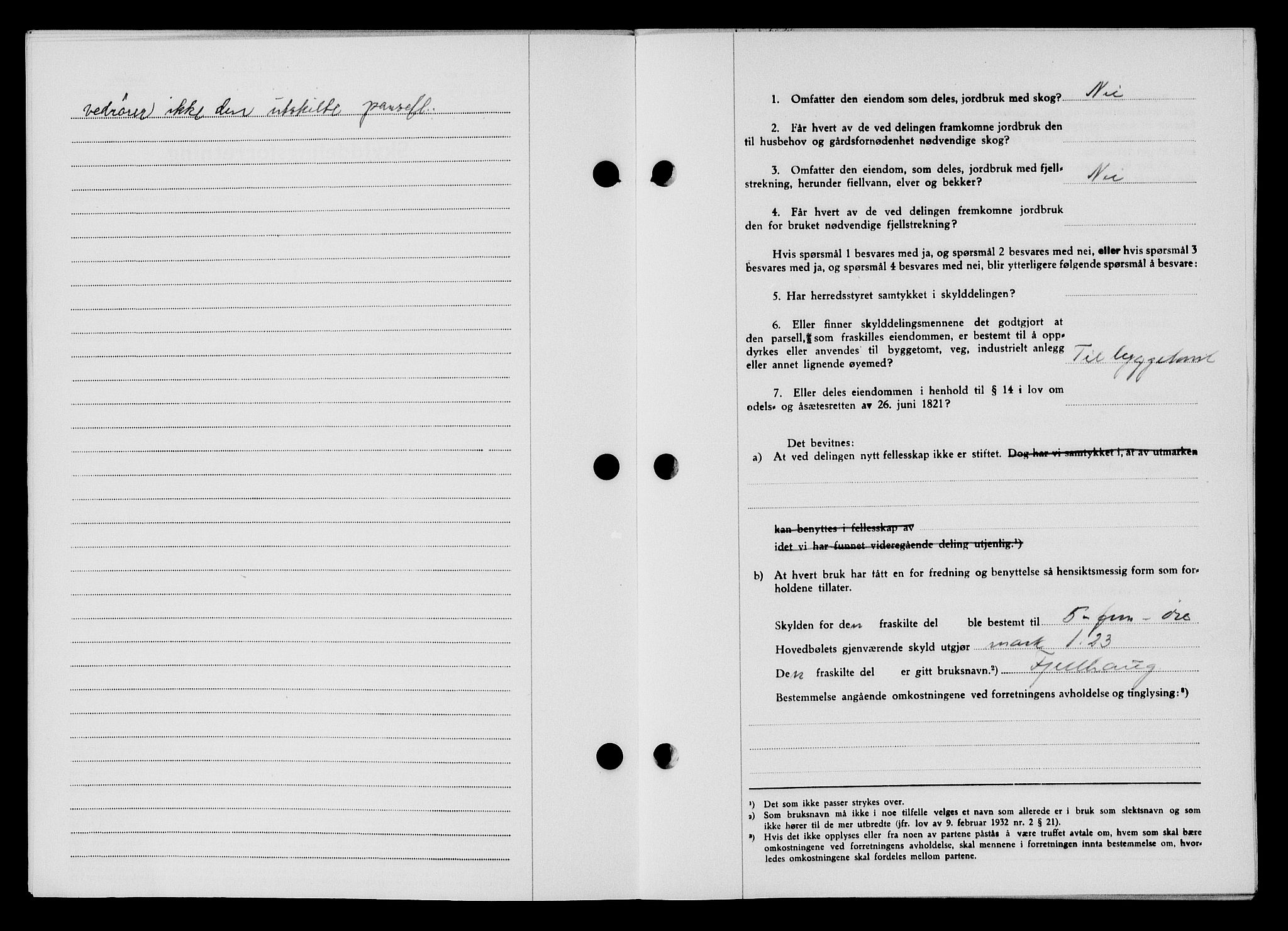 Flekkefjord sorenskriveri, AV/SAK-1221-0001/G/Gb/Gba/L0065: Mortgage book no. A-13, 1949-1949, Diary no: : 913/1949