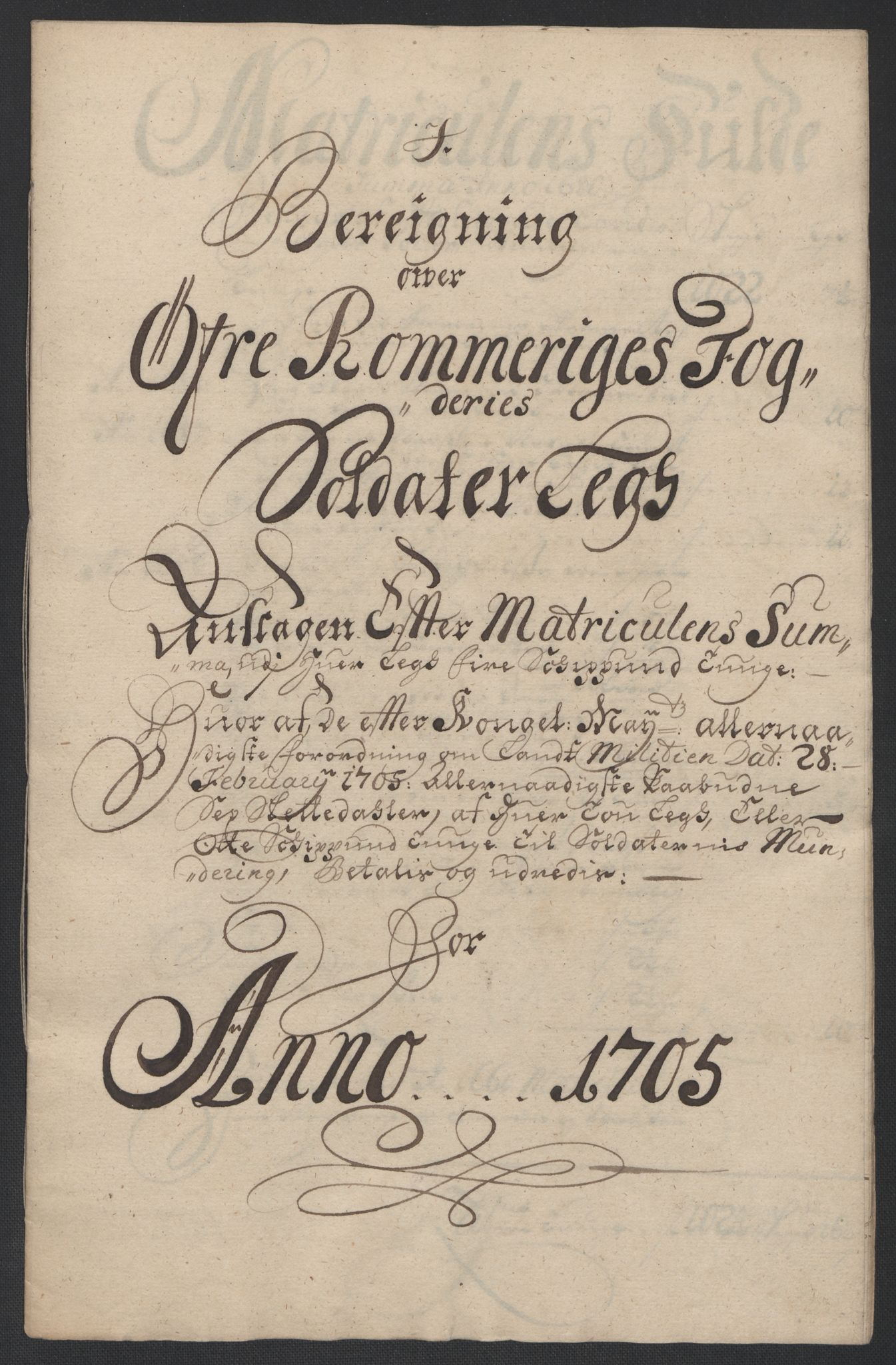 Rentekammeret inntil 1814, Reviderte regnskaper, Fogderegnskap, RA/EA-4092/R12/L0717: Fogderegnskap Øvre Romerike, 1704-1705, p. 388