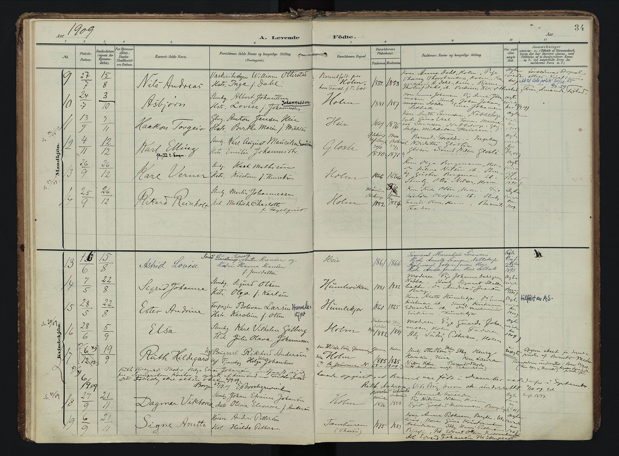 Borge prestekontor Kirkebøker, AV/SAO-A-10903/F/Fb/L0004: Parish register (official) no. II 4, 1902-1914, p. 34