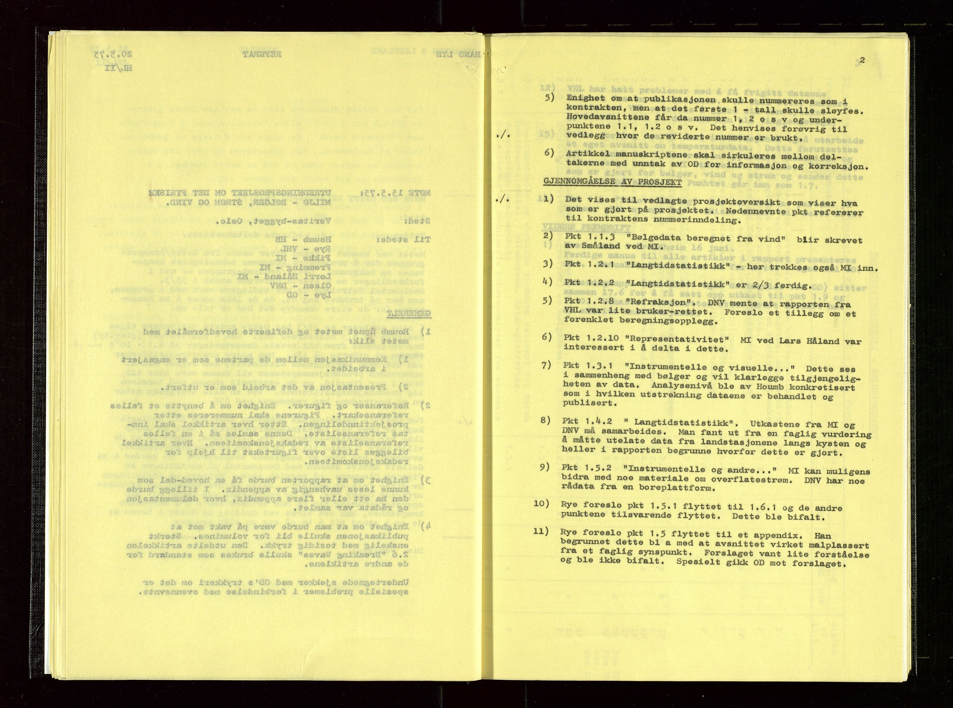 Oljedirektoratet, AV/SAST-A-101366/Aa/L0004: Referatprotokoller, 1975