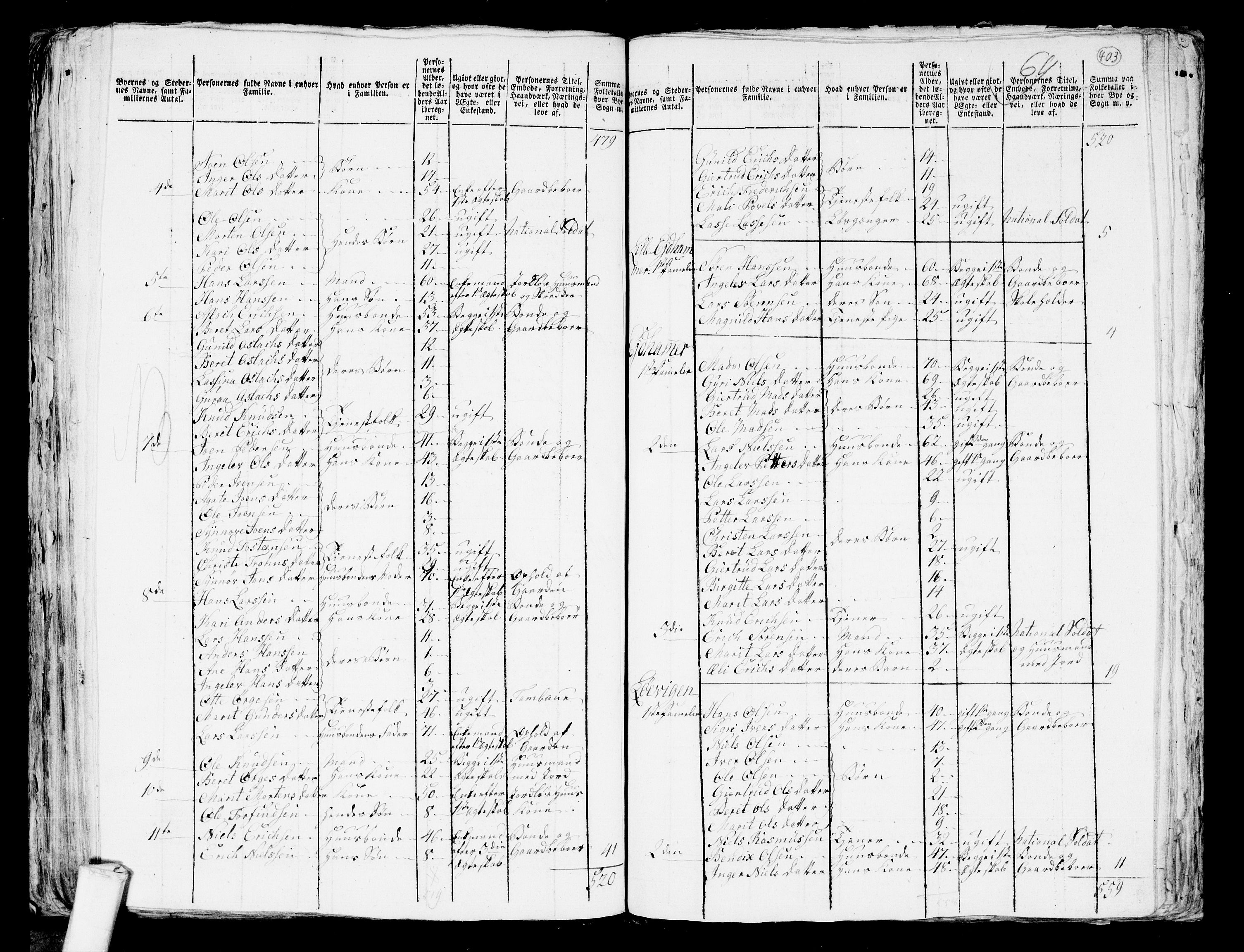 RA, 1801 census for 1541P Veøy, 1801, p. 402b-403a