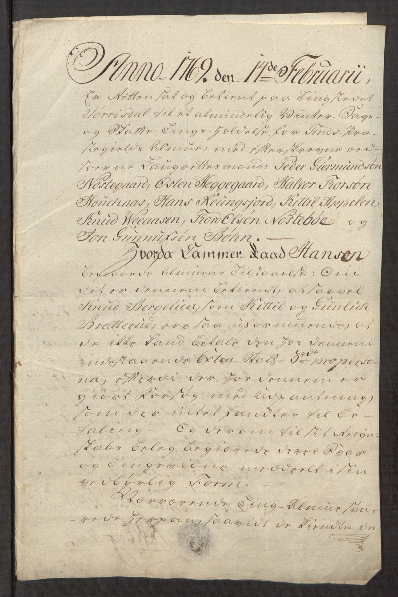 Rentekammeret inntil 1814, Reviderte regnskaper, Fogderegnskap, AV/RA-EA-4092/R38/L2293: Ekstraskatten Øvre Telemark, 1762-1770, p. 115