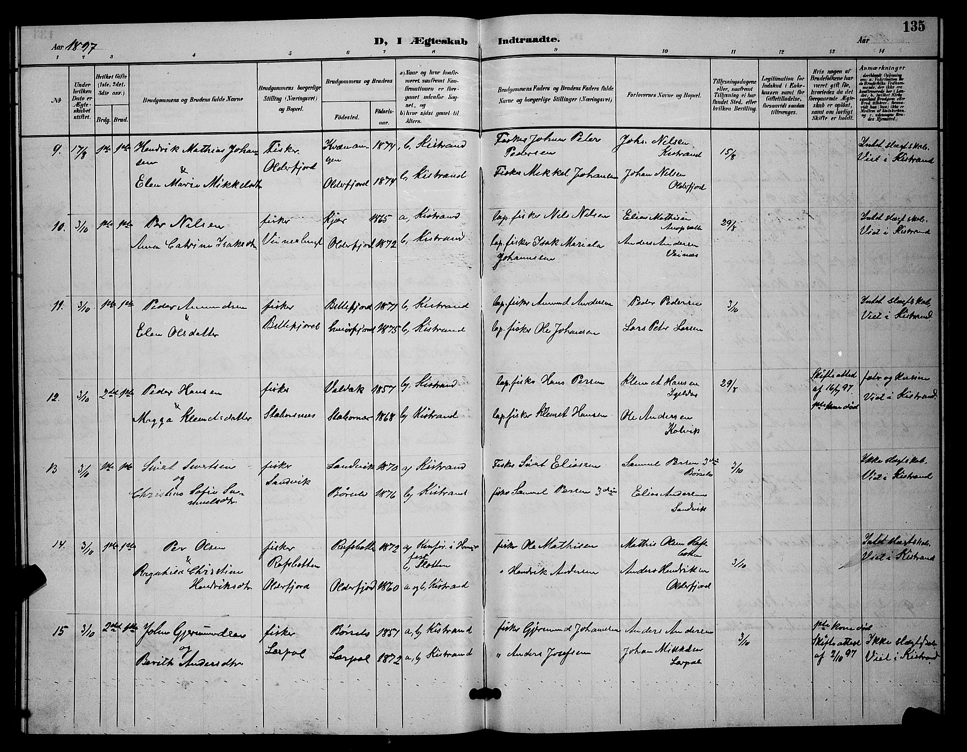 Kistrand/Porsanger sokneprestembete, SATØ/S-1351/H/Hb/L0005.klokk: Parish register (copy) no. 5, 1895-1904, p. 135