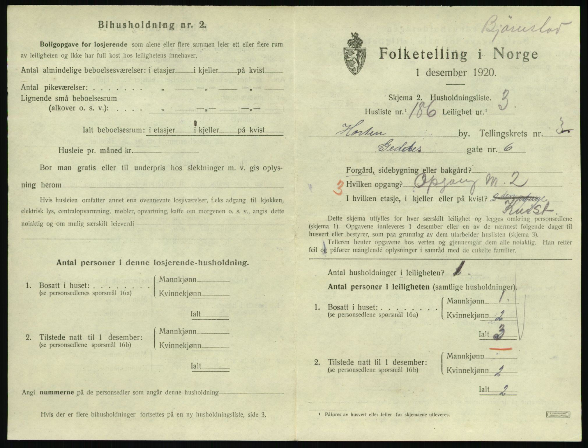 SAKO, 1920 census for Horten, 1920, p. 4723