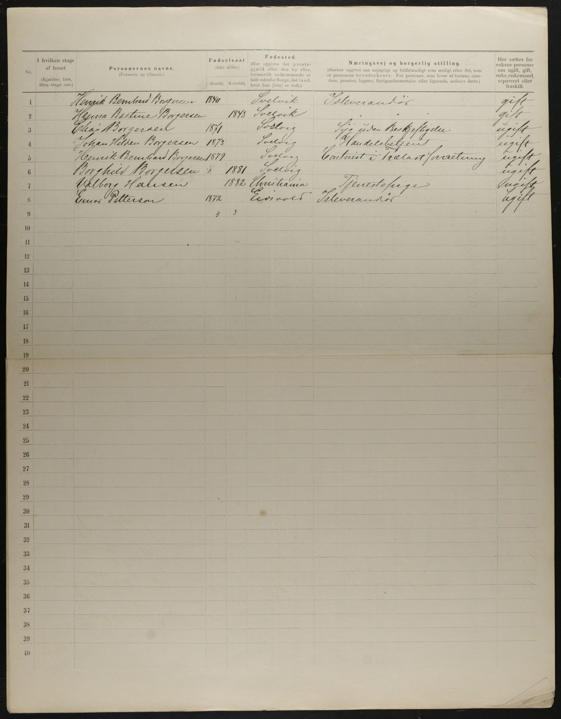 OBA, Municipal Census 1901 for Kristiania, 1901, p. 4731