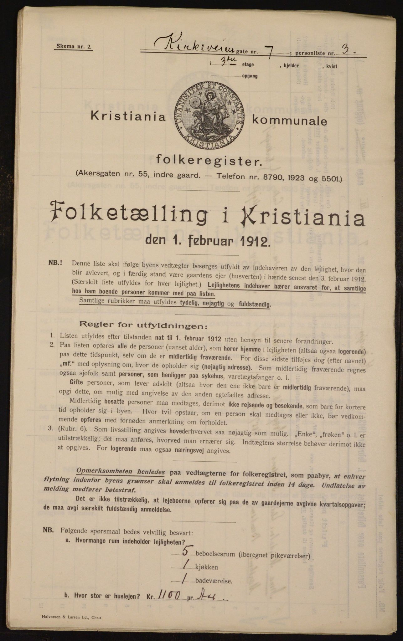 OBA, Municipal Census 1912 for Kristiania, 1912, p. 51134