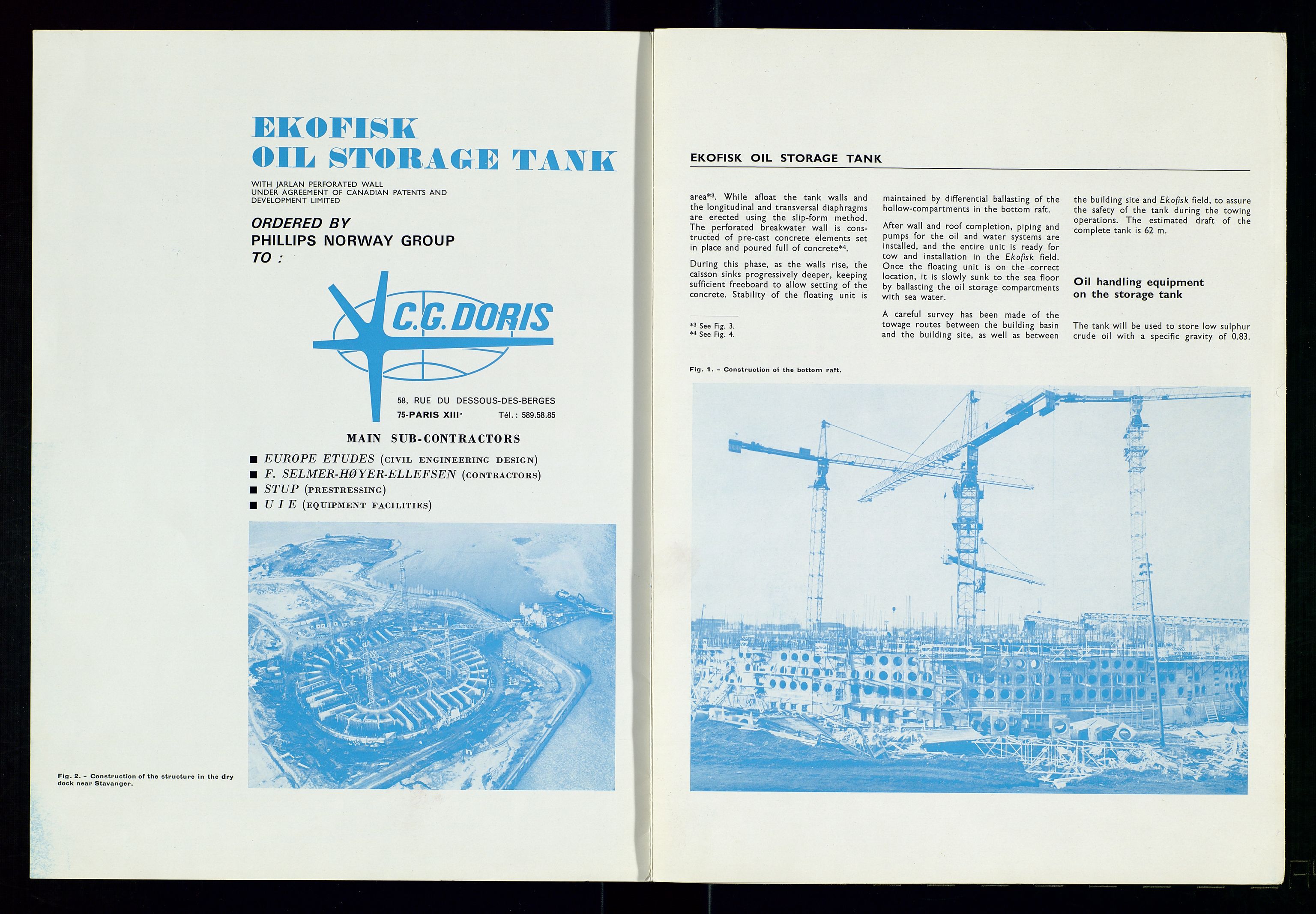 Pa 1791- Lindgren, John, AV/SAST-A-102502/Z/L0001: Avisutklipp/presseklipp samlet i 3 bøker av John Lindgren, Norwegian Contractors om Jåttåvågen, condeep, plattformbygging etc., 1971-1975