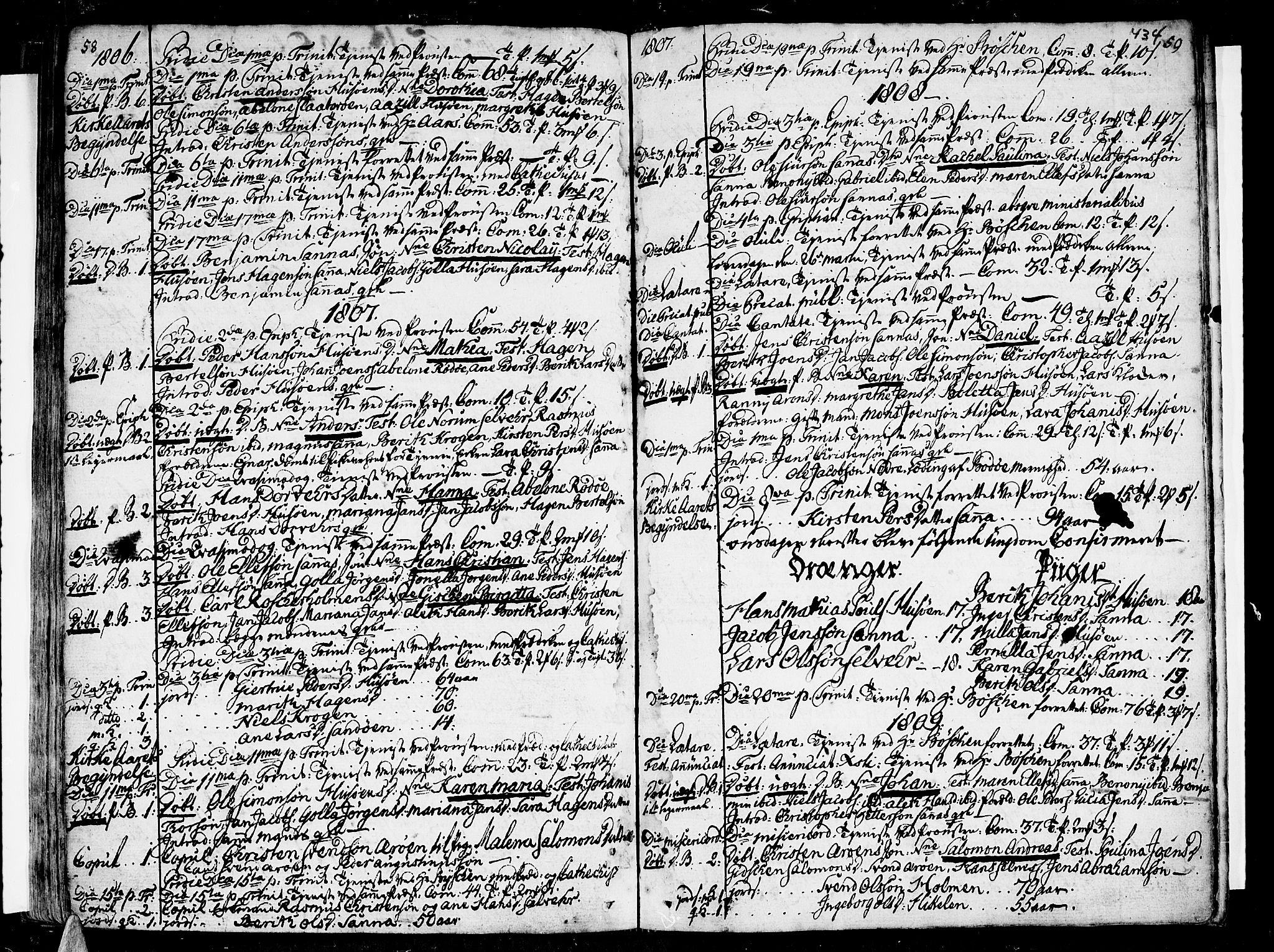 Ministerialprotokoller, klokkerbøker og fødselsregistre - Nordland, SAT/A-1459/839/L0563: Parish register (official) no. 839A01 /2, 1768-1824, p. 58-59