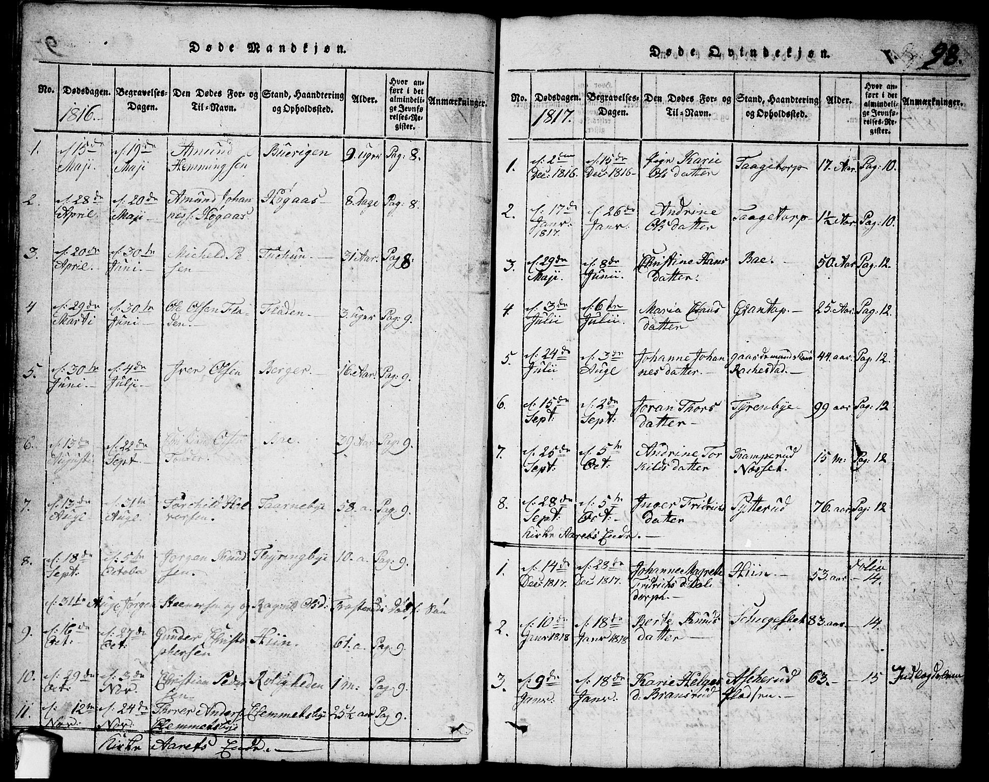 Rødenes prestekontor Kirkebøker, AV/SAO-A-2005/G/Ga/L0001: Parish register (copy) no.  I 1, 1814-1841, p. 98