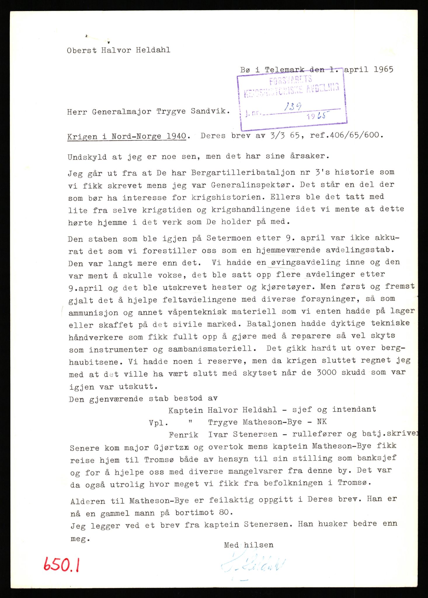 Forsvaret, Forsvarets krigshistoriske avdeling, AV/RA-RAFA-2017/Y/Yb/L0153: II-C-11-650  -  6. Divisjon: Bergartilleribataljon 3, 1940, p. 713