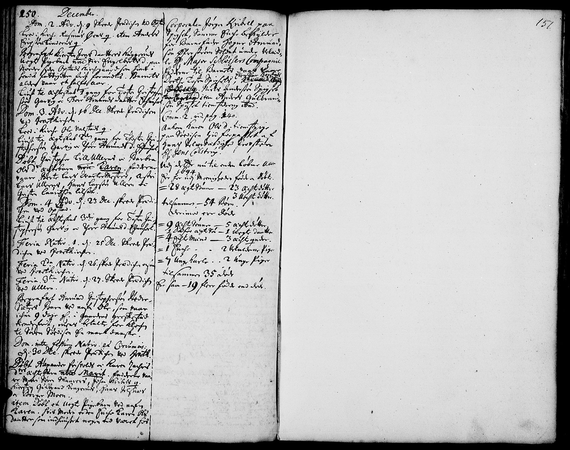 Strøm-Odalen prestekontor, AV/SAH-PREST-028/H/Ha/Haa/L0001: Parish register (official) no. 1, 1689-1715, p. 150-151